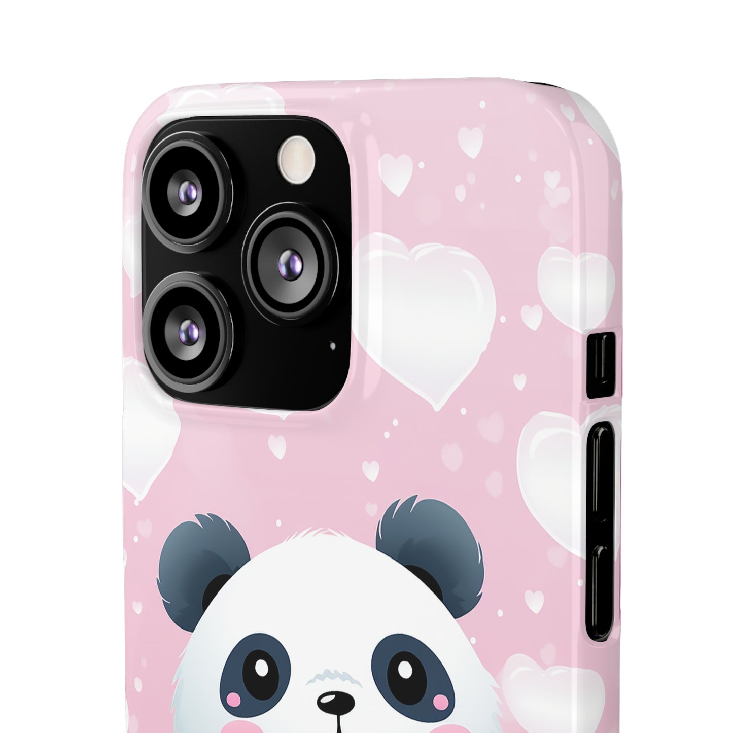 Cute Panda & Hearts Premium Phone Case