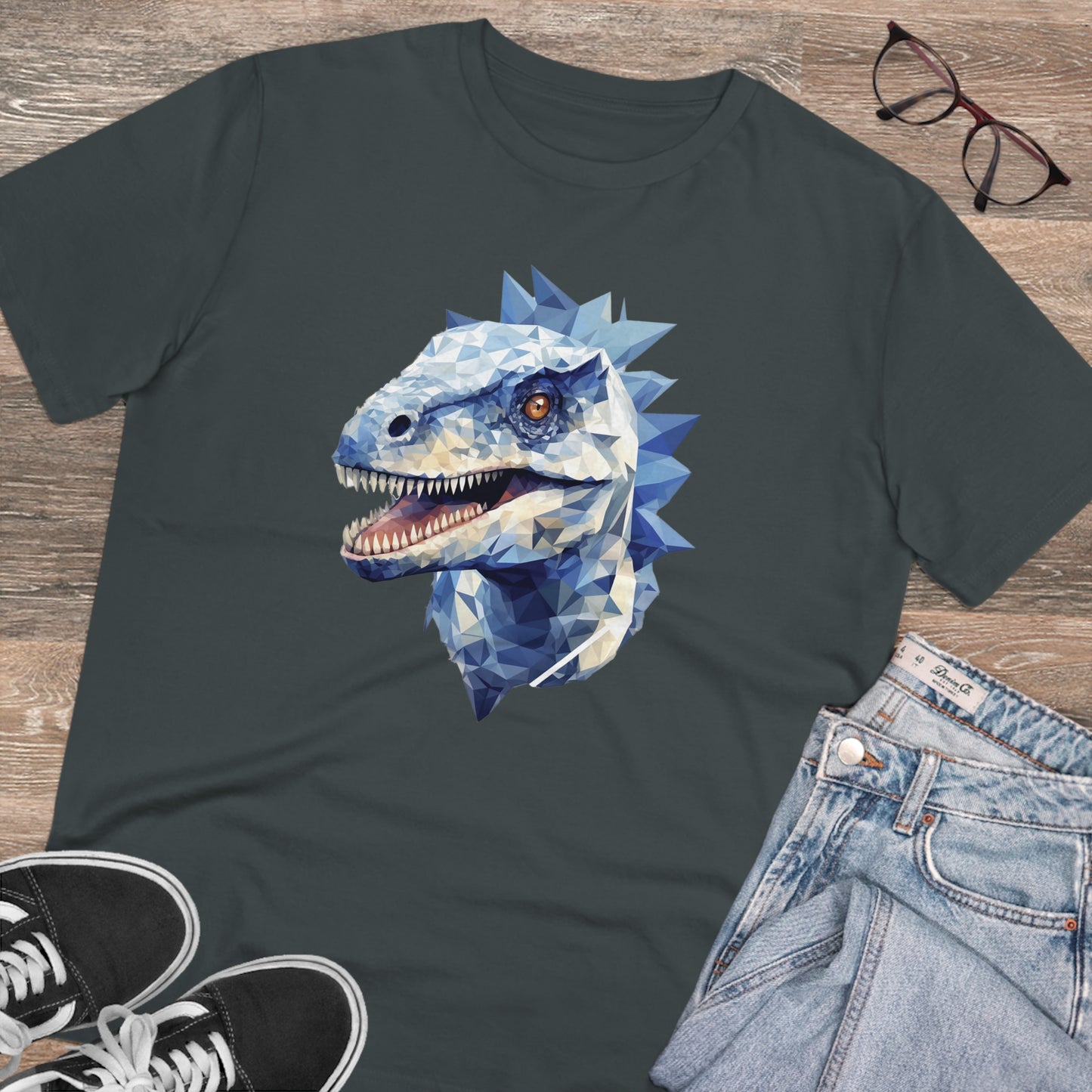 Velociraptor Polygonal T-Shirt - Embrace Fierce Jurassic Style