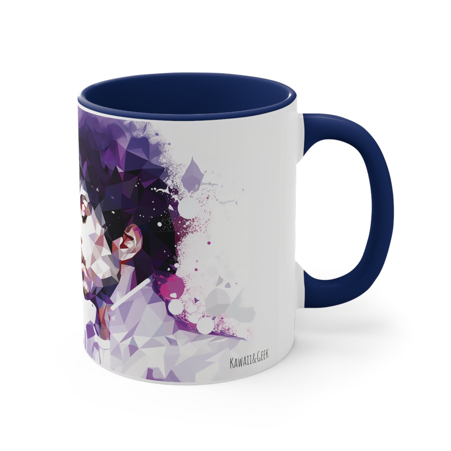 Prince Geometric Bicolor Mug - Celebrate the Iconic 'Purple Rain'