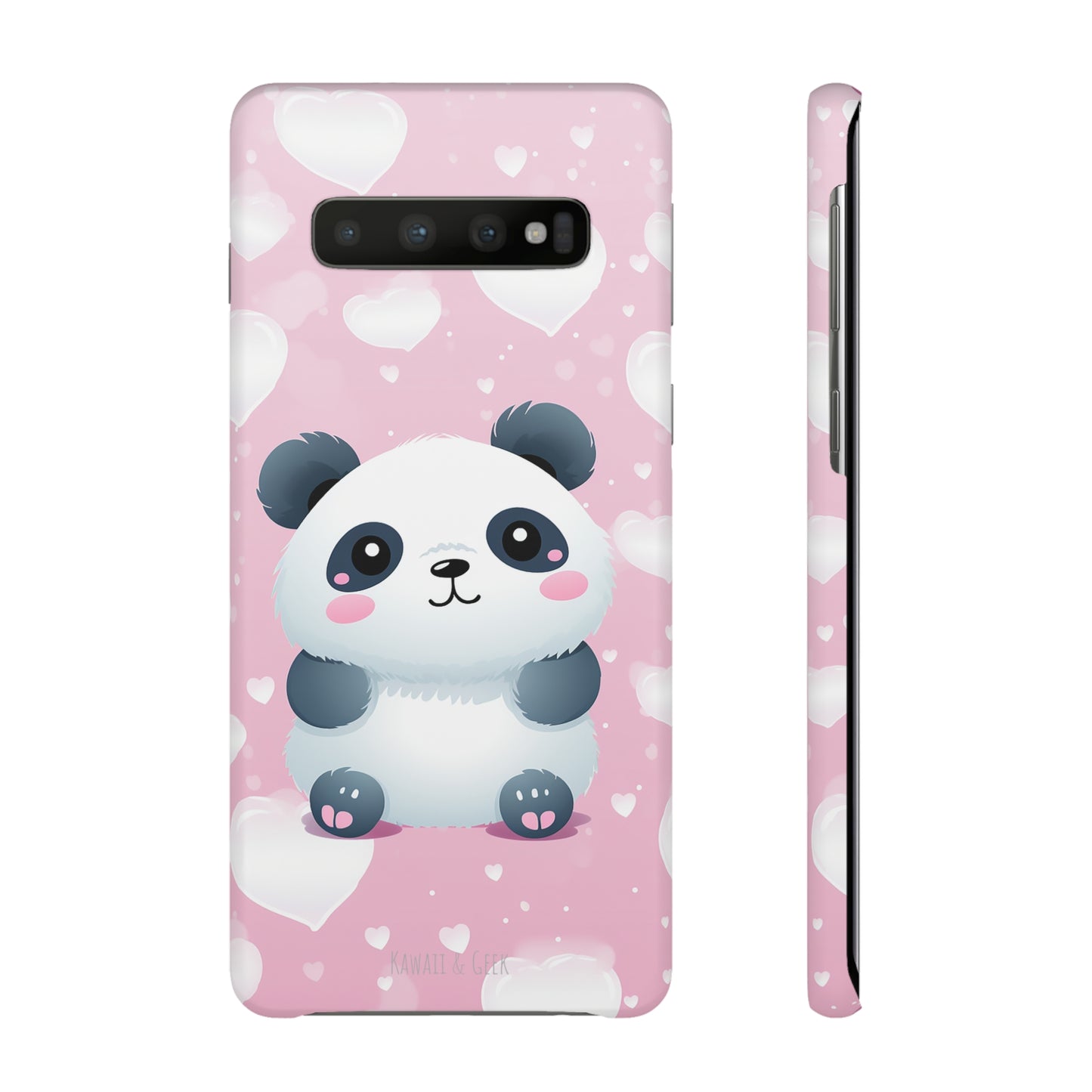 Cute Panda & Hearts Premium Phone Case