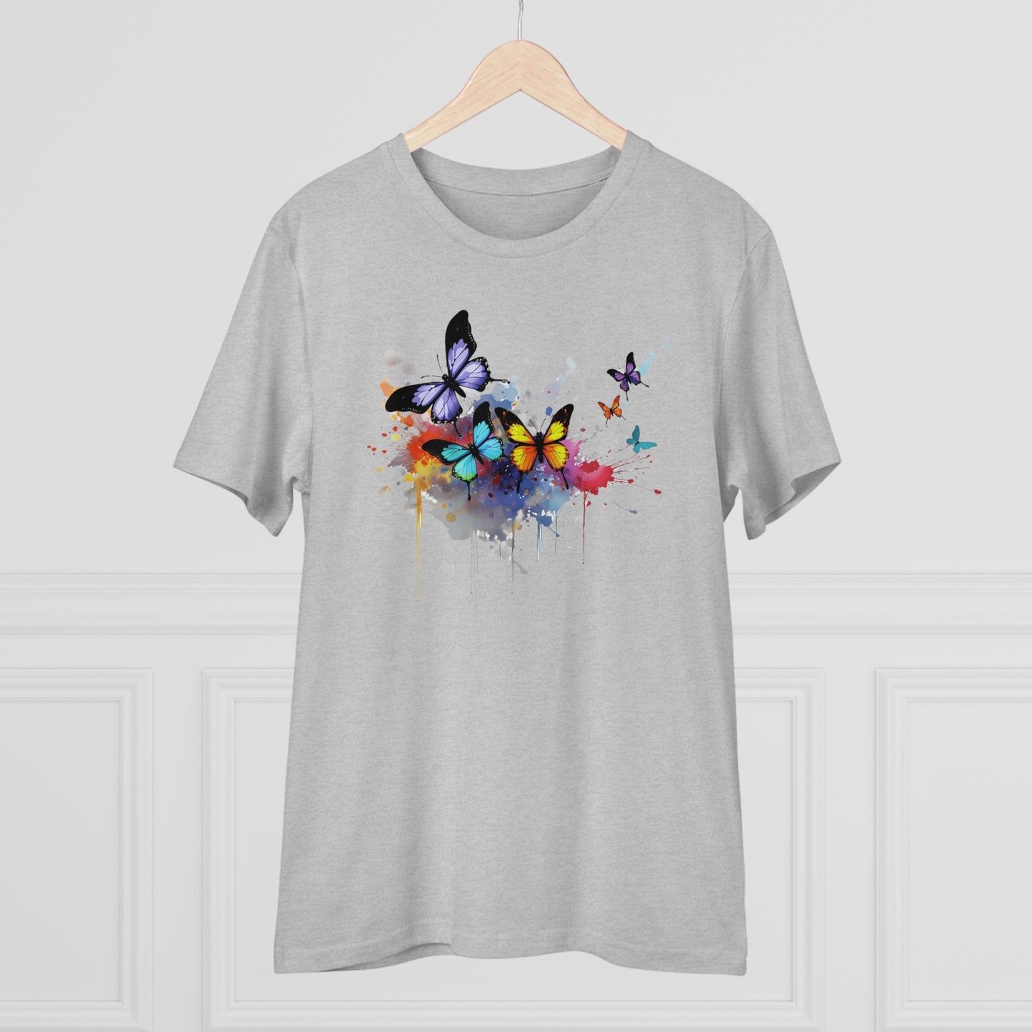 Butterflies Eco-Friendly T-Shirt - Embrace Nature's Vibrant Beauty in Watercolor Style