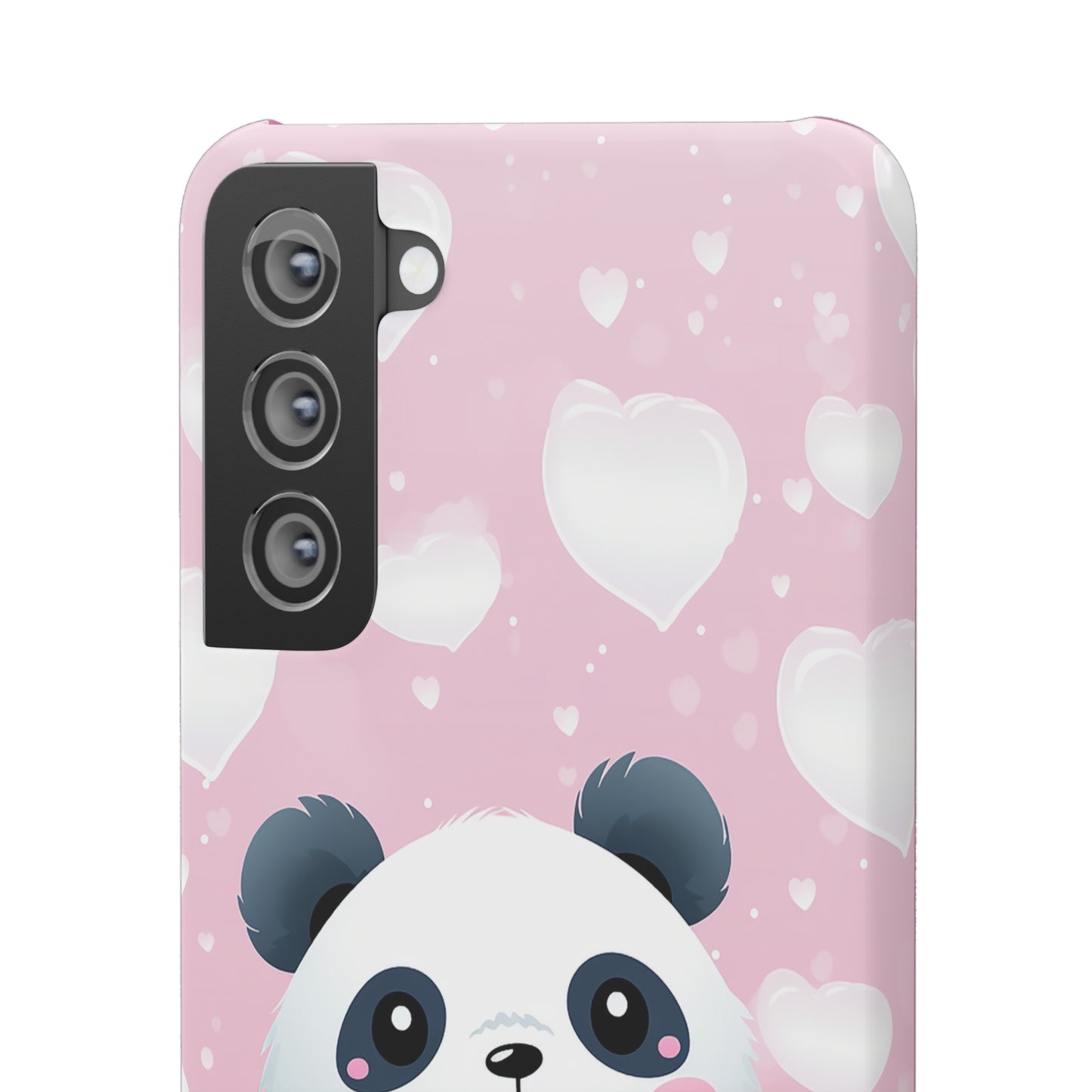 Cute Panda & Hearts Premium Phone Case