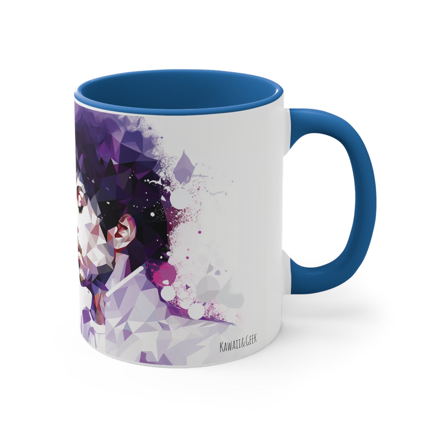 Prince Geometric Bicolor Mug - Celebrate the Iconic 'Purple Rain'