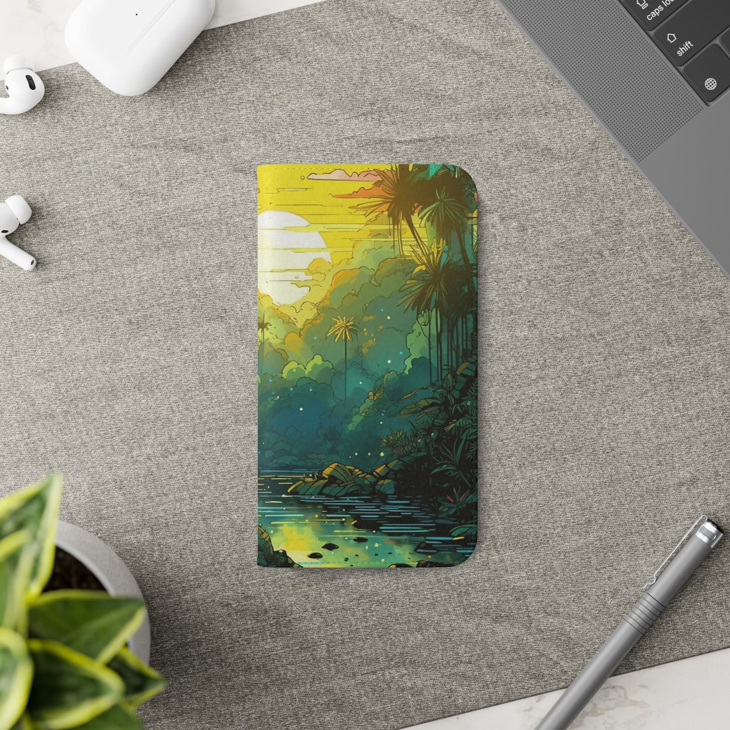 Rainforest at Sunset Flip Phone Case - Capture the Serenity of Nature on Your Device