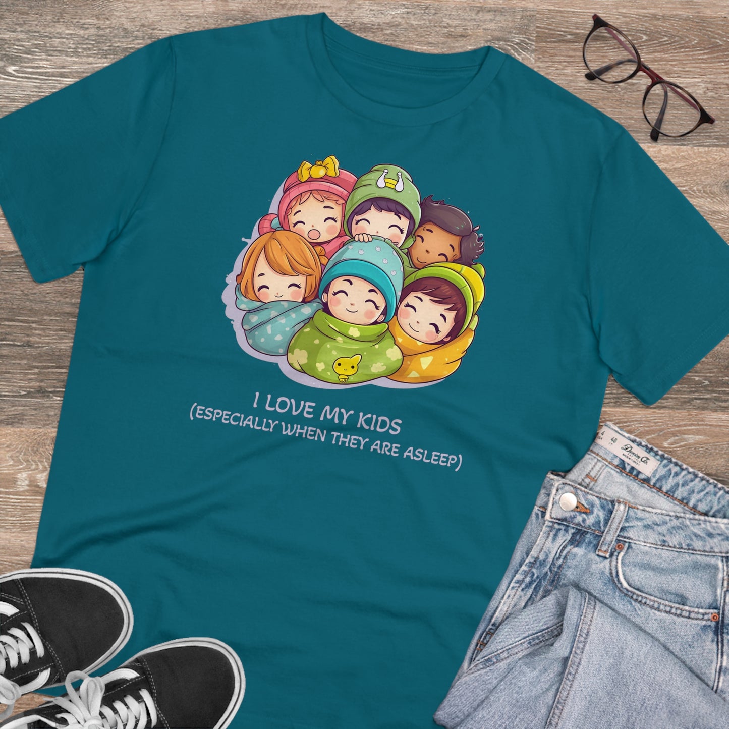 I Love My Kids, Especially When They Are Asleep - Unisex Eco-Friendly T-Shirt - Father's and Mother's Day special