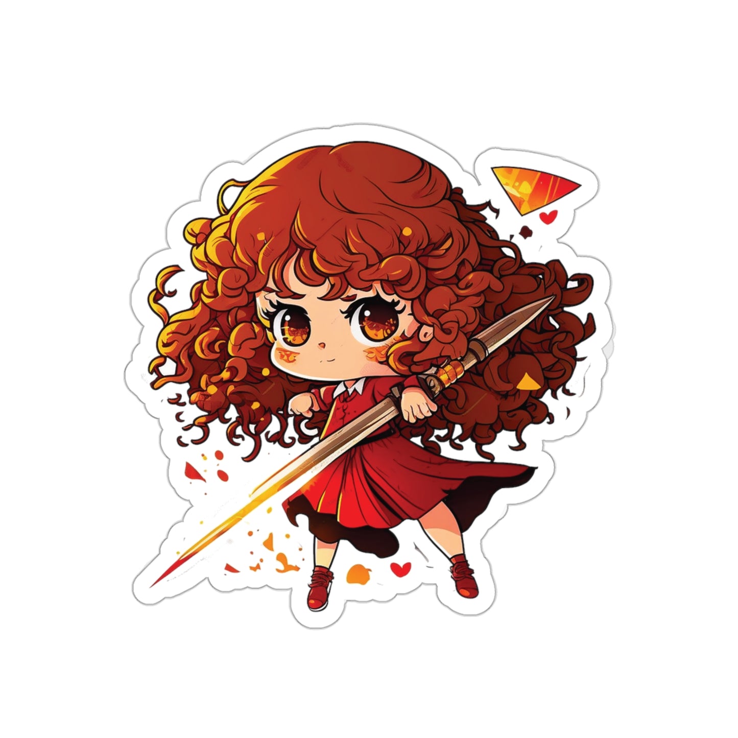 Hermione Granger Sticker ready for battle - Add Some Cute and Magical Style to Your Tech - Harry Potter