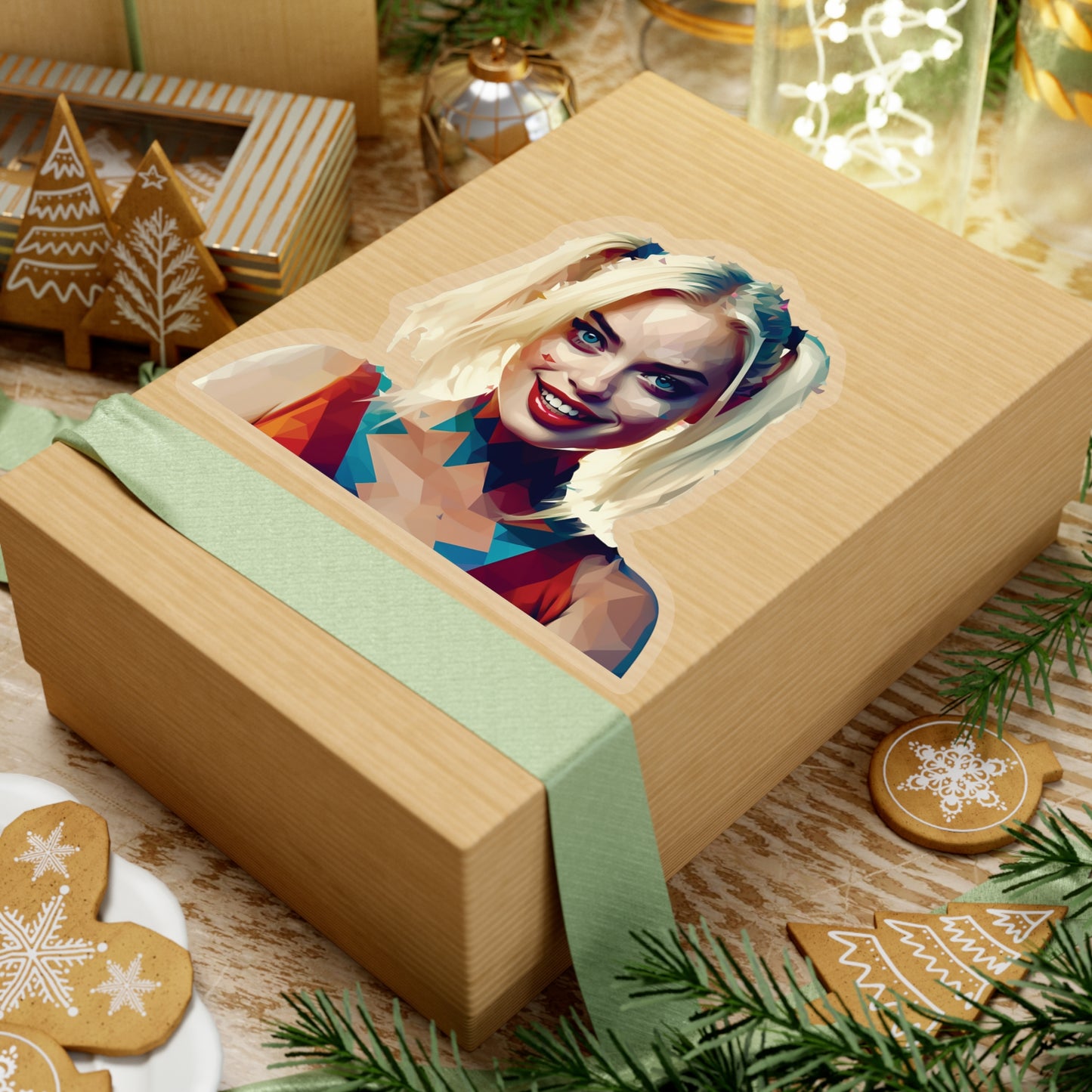 Margot Robbie Harley Quinn Sticker - A Faceted Tribute to the Queen of Chaos