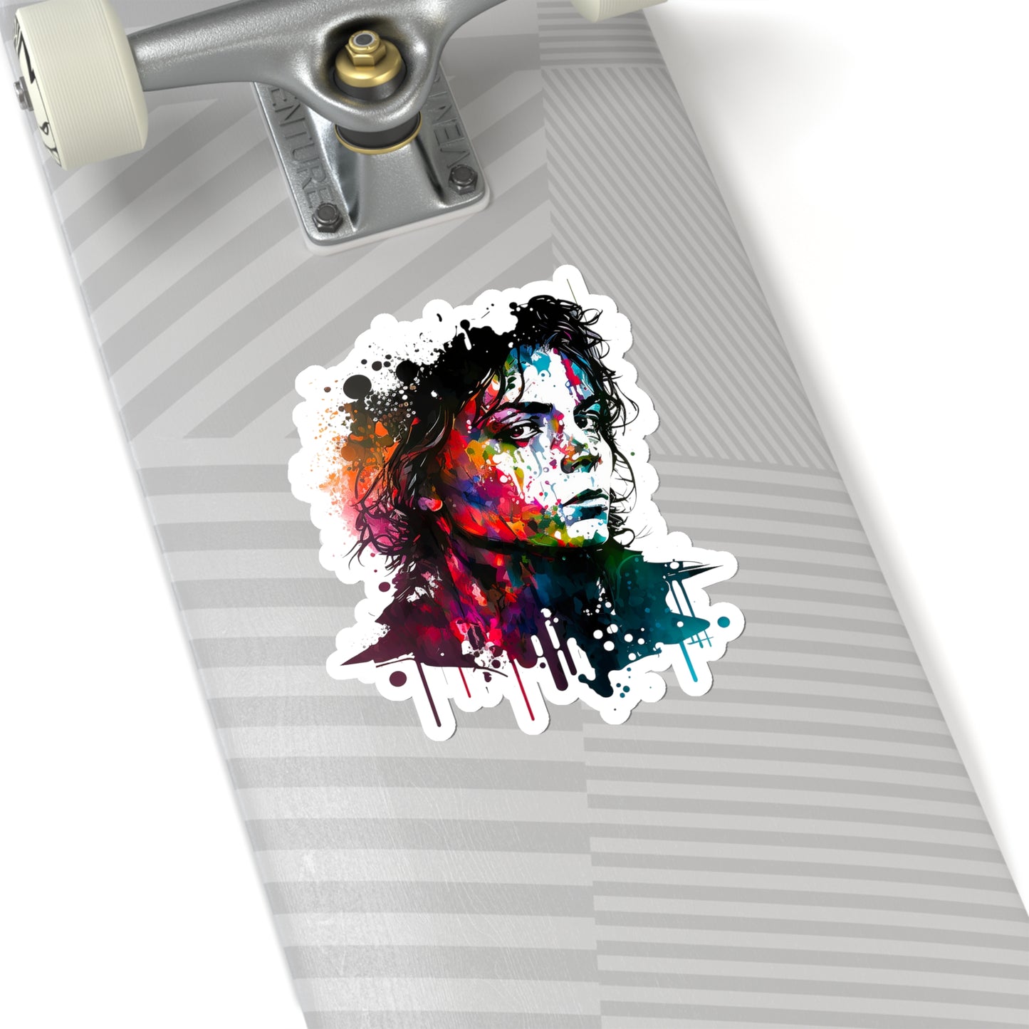 Michael Jackson Watercolor Sticker - Add Some Pop and Iconic Style to Your Tech