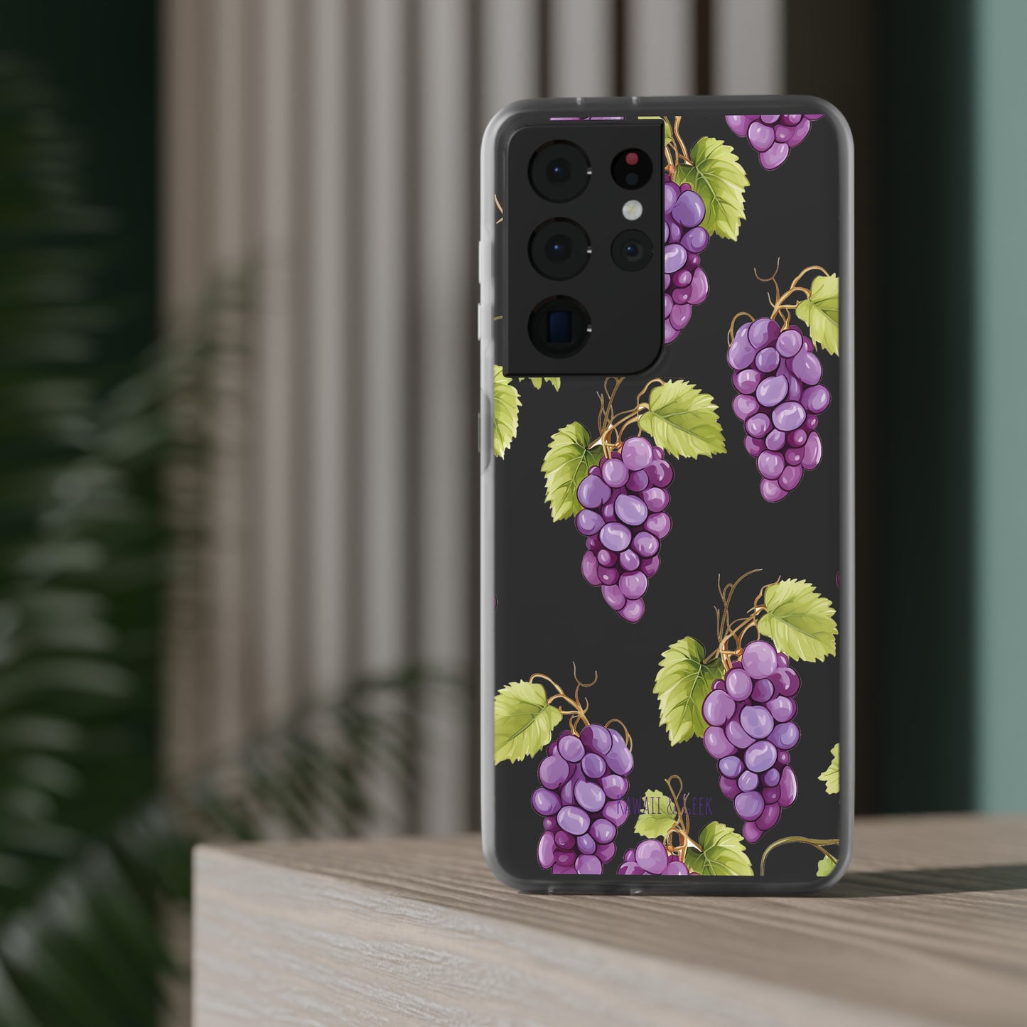 Flexi Grape Delight: Transparent Phone Case