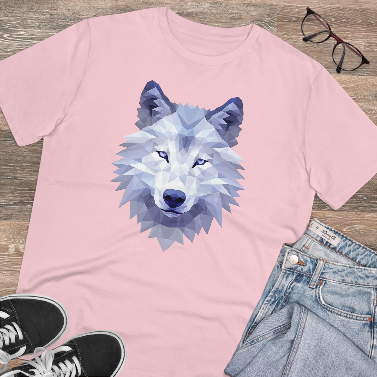 Wolf Polygonal T-Shirt - Embrace Wild Harmony