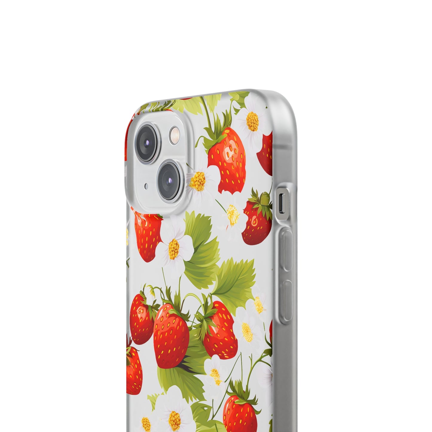 Strawberries & Florals Flexi and Transparent Phone Case