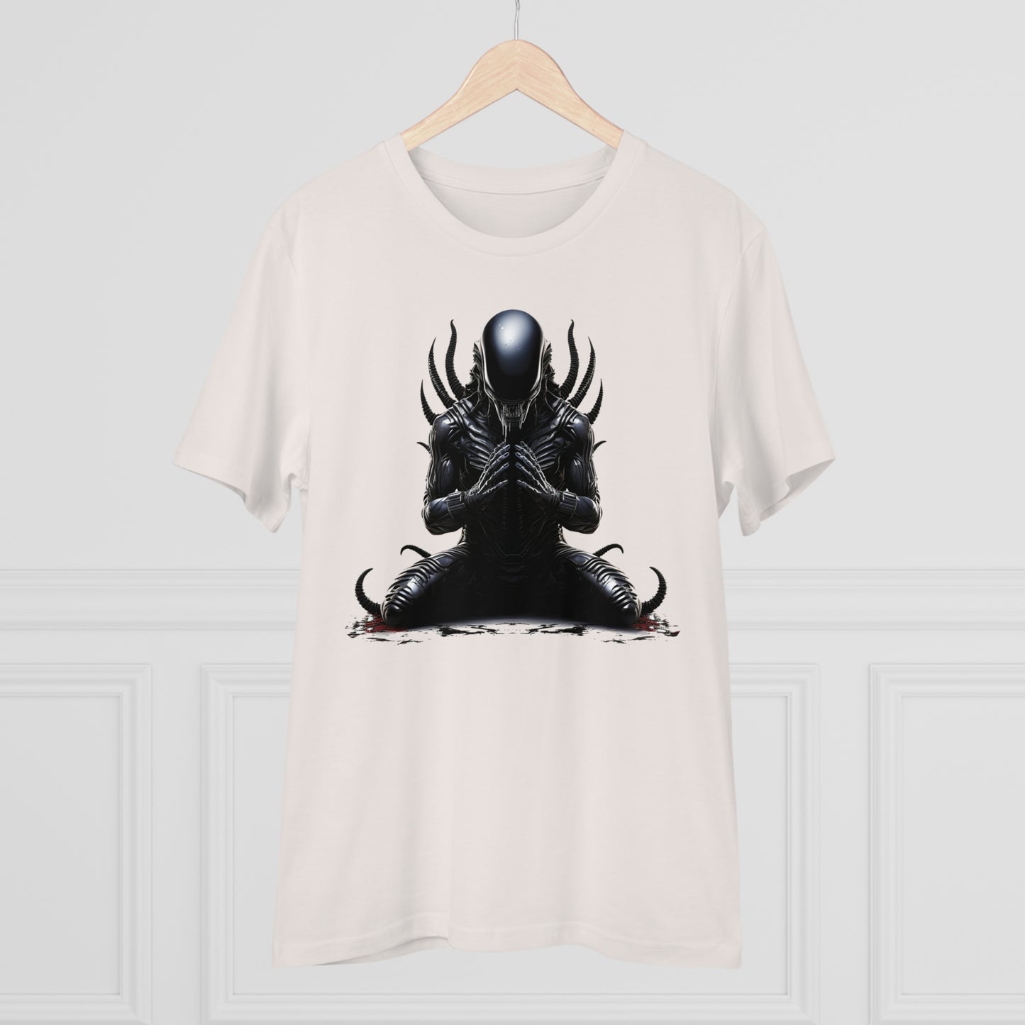 Eco-Friendly Zen Alien Xenomorph T-shirt - Embrace Galactic Serenity