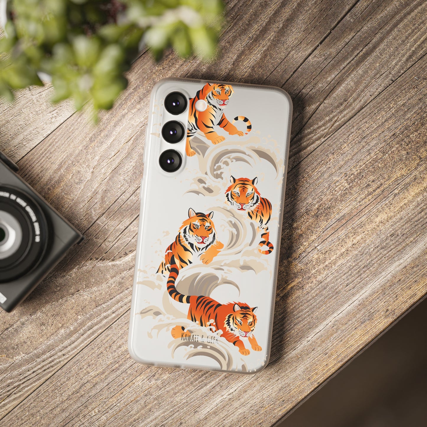Elegant Chinese Ink Tiger Flexi Phone Case