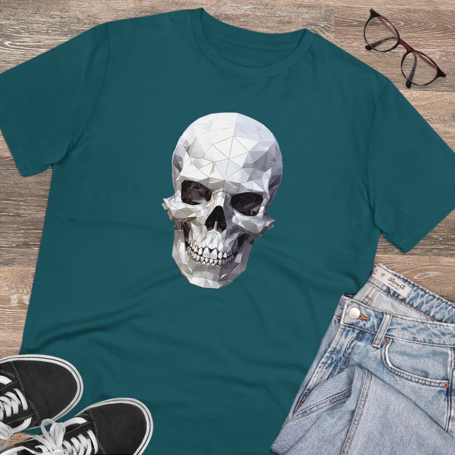 Skull Polygonal T-Shirt - Embrace Edgy Style