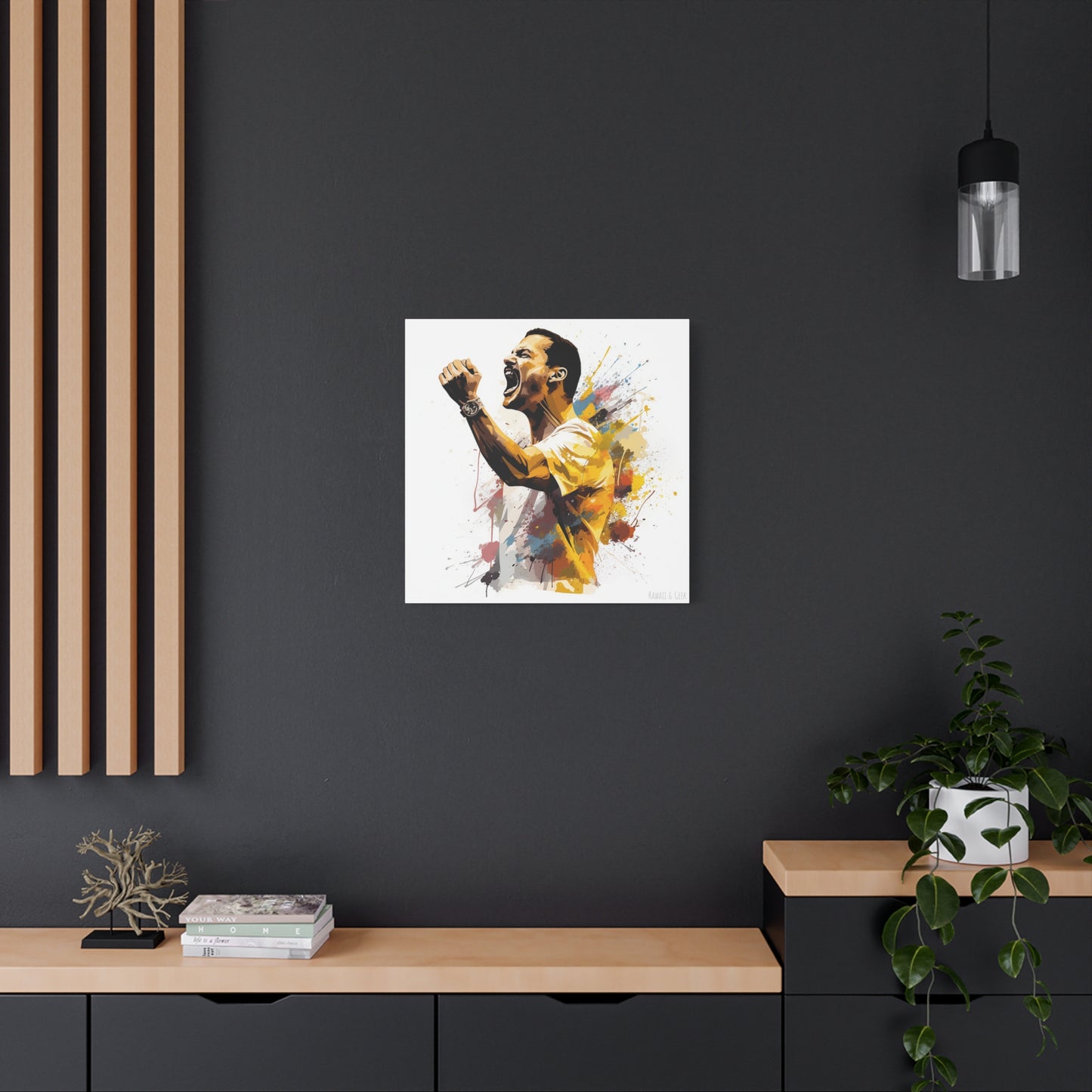 Freddie Mercury Watercolor Elegance Cotton Canvas