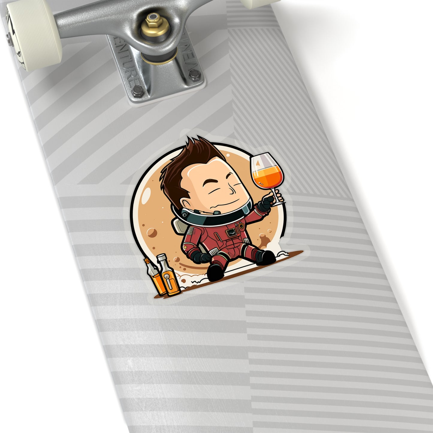 Elon Musk on Mars Sticker - Add Some Humor and Space to Your Tech