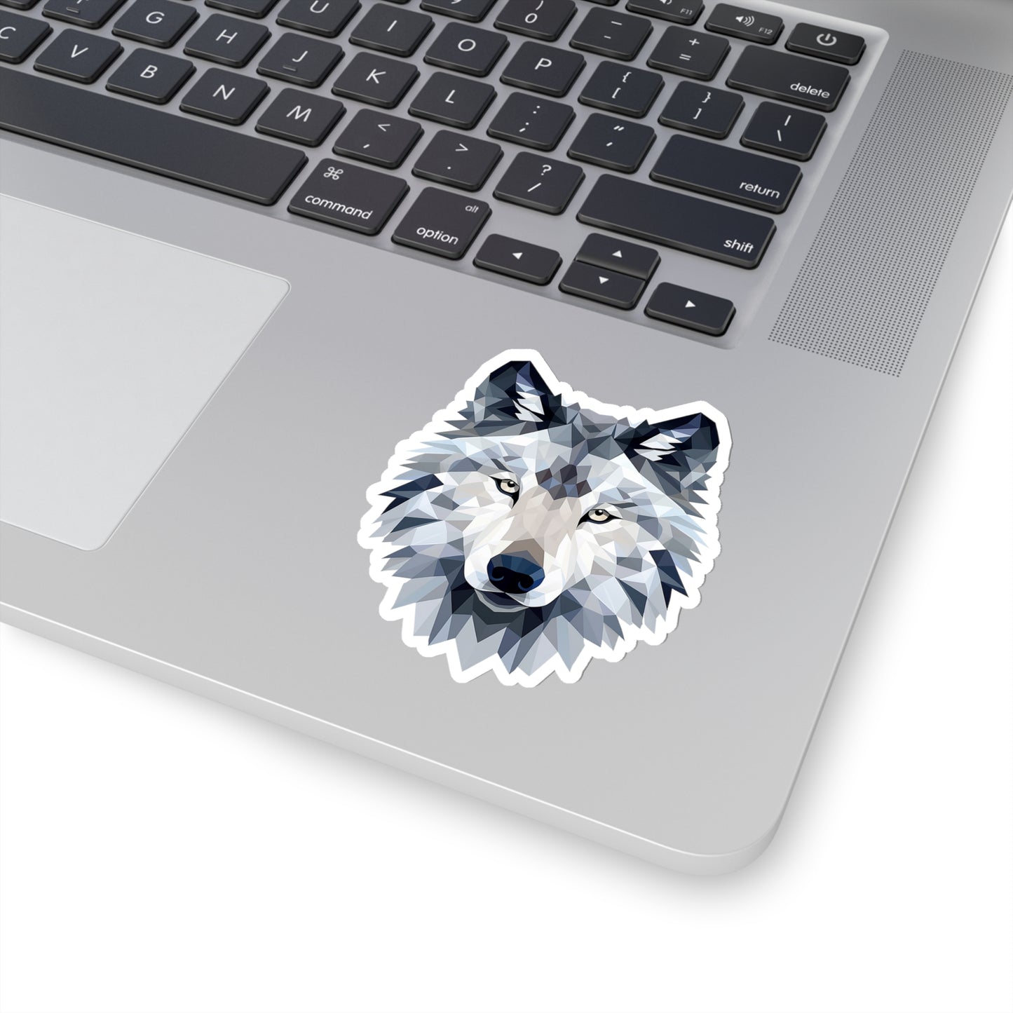 Geometric Facet Wolf Sticker