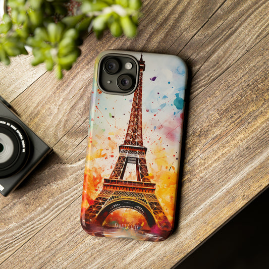 Eiffel Tower Painting Tough Phone Case - for Paris lovers