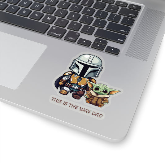 Mandalorian and Baby Yoda Sticker - This is the way Dad - Celebrate Father's Day with Galactic Charm - Star Wars