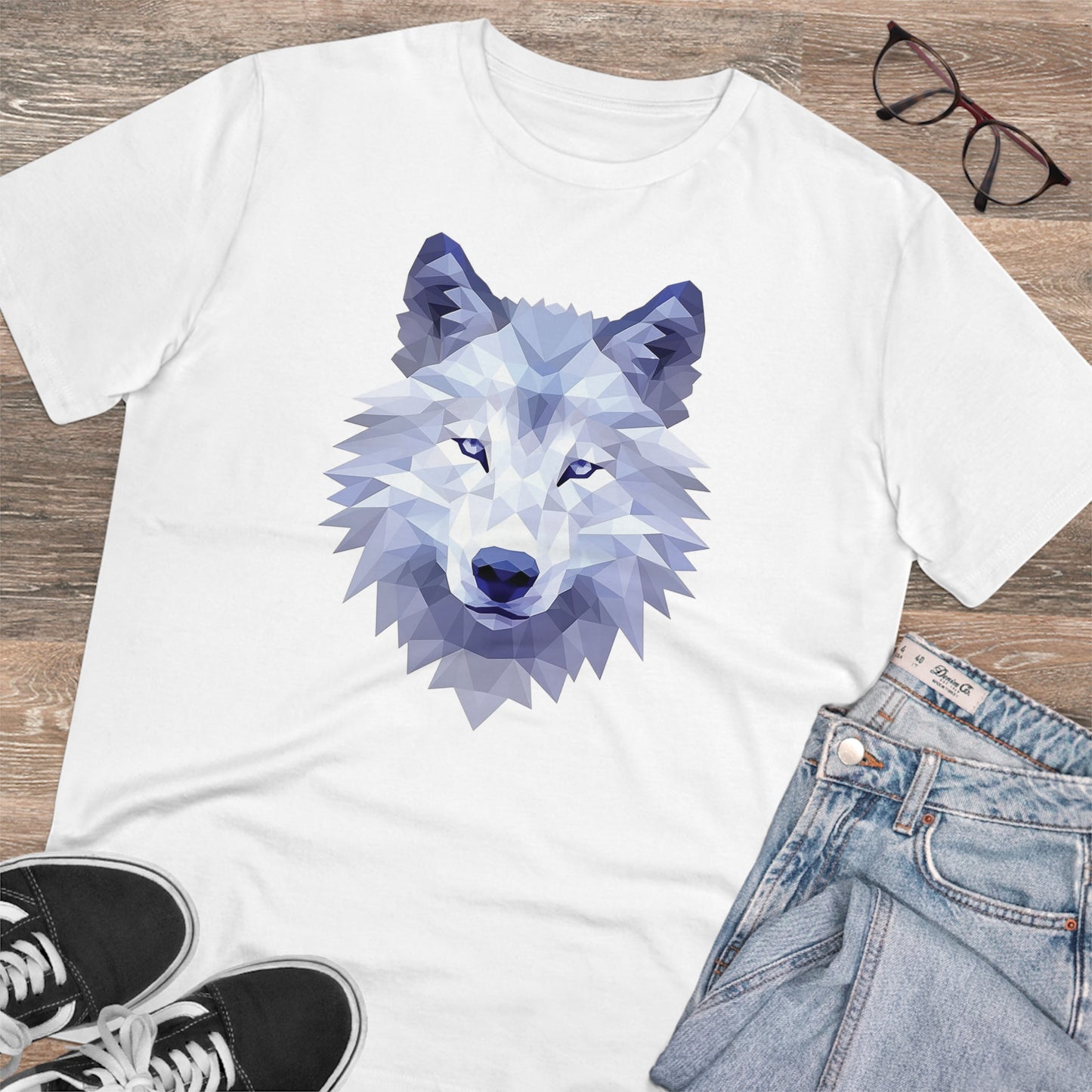 Wolf Polygonal T-Shirt - Embrace Wild Harmony
