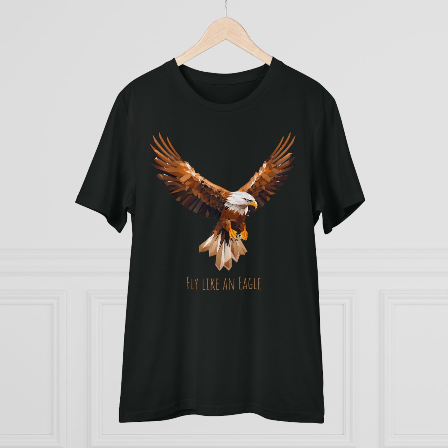 Eco-Friendly Geometric Eagle T-Shirt: "Fly Like An Eagle"