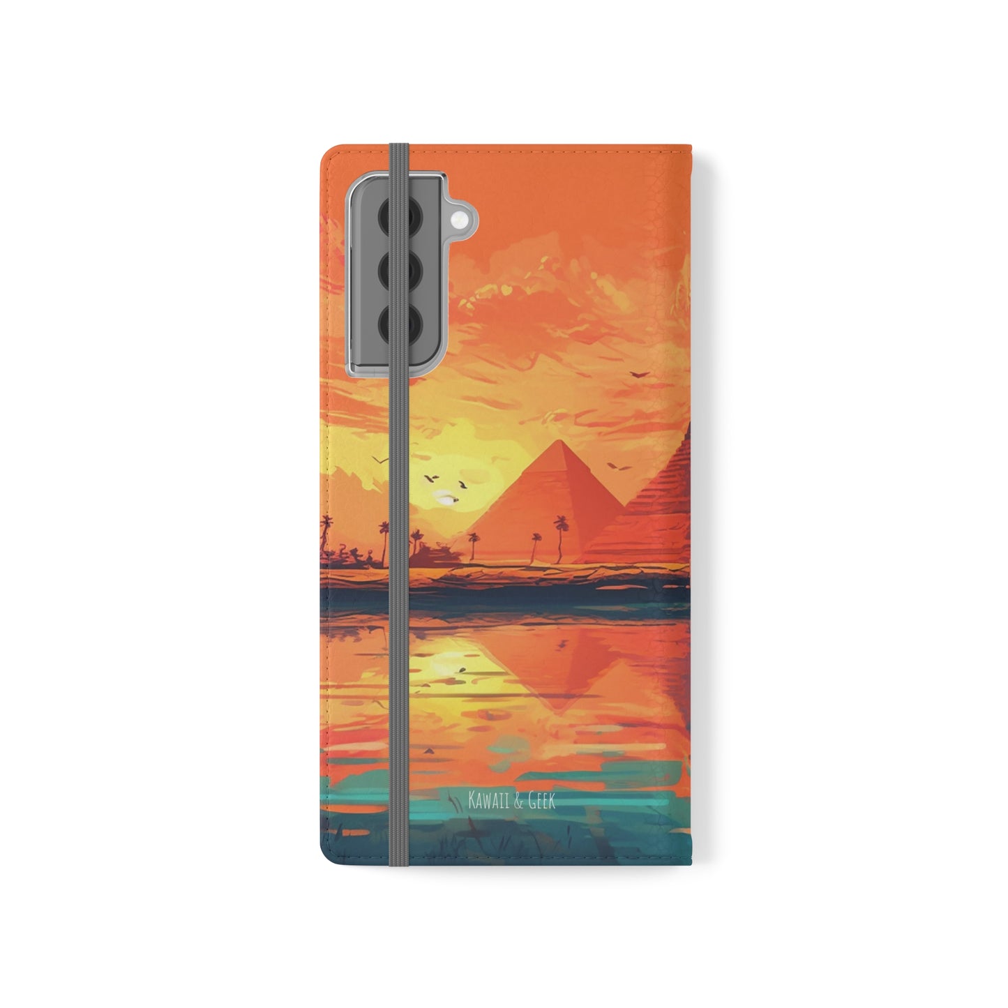 Egyptian Pyramid at Sunset Flip Phone Case - Carry the Mystique of Ancient Egypt with You