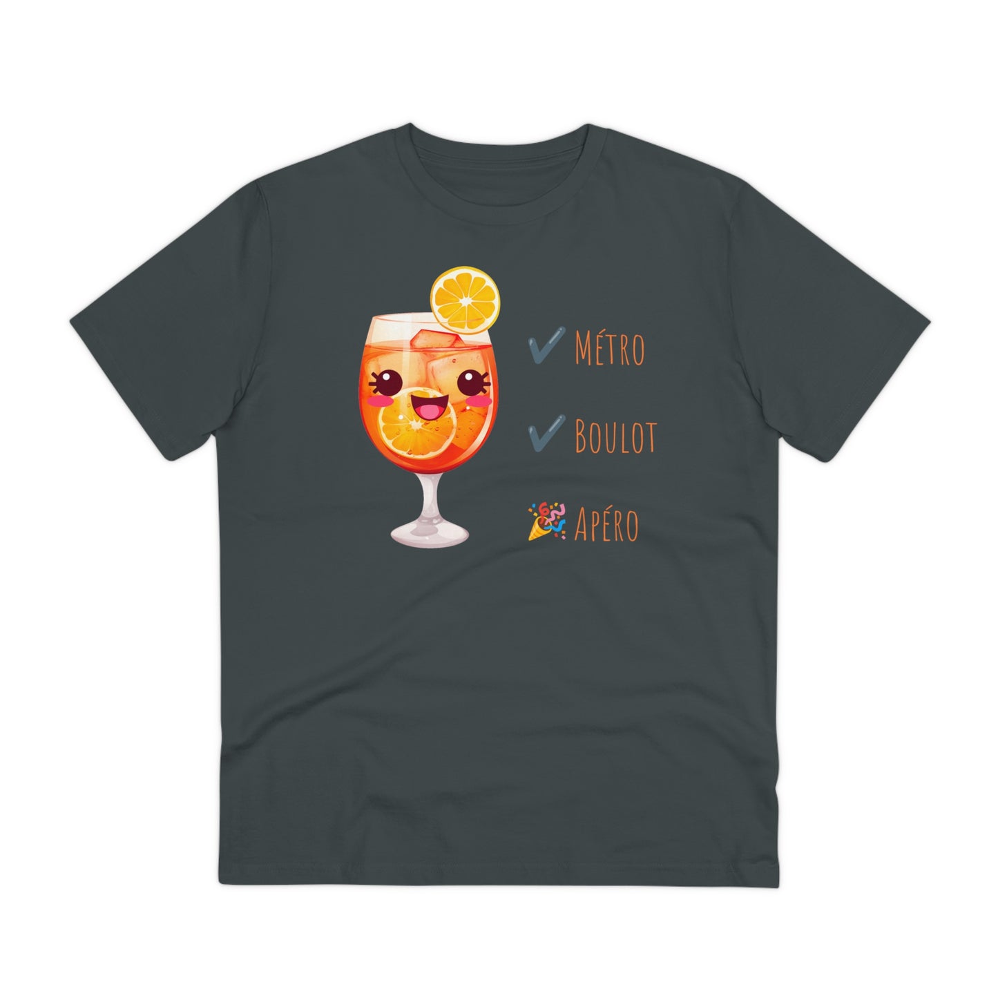 Cute Cocktail Glass T-shirt - Métro, Boulot, Apéro
