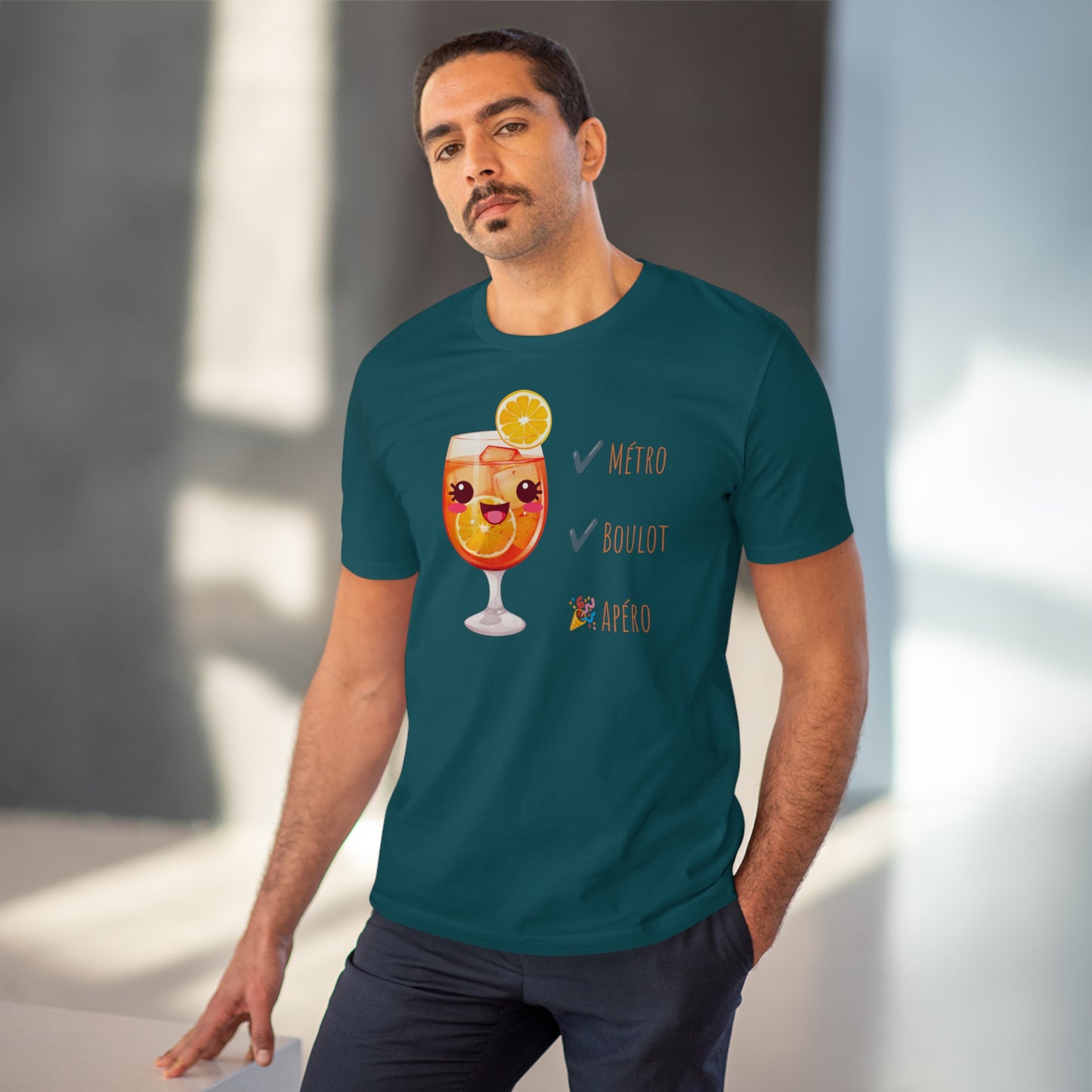 Cute Cocktail Glass T-shirt - Métro, Boulot, Apéro
