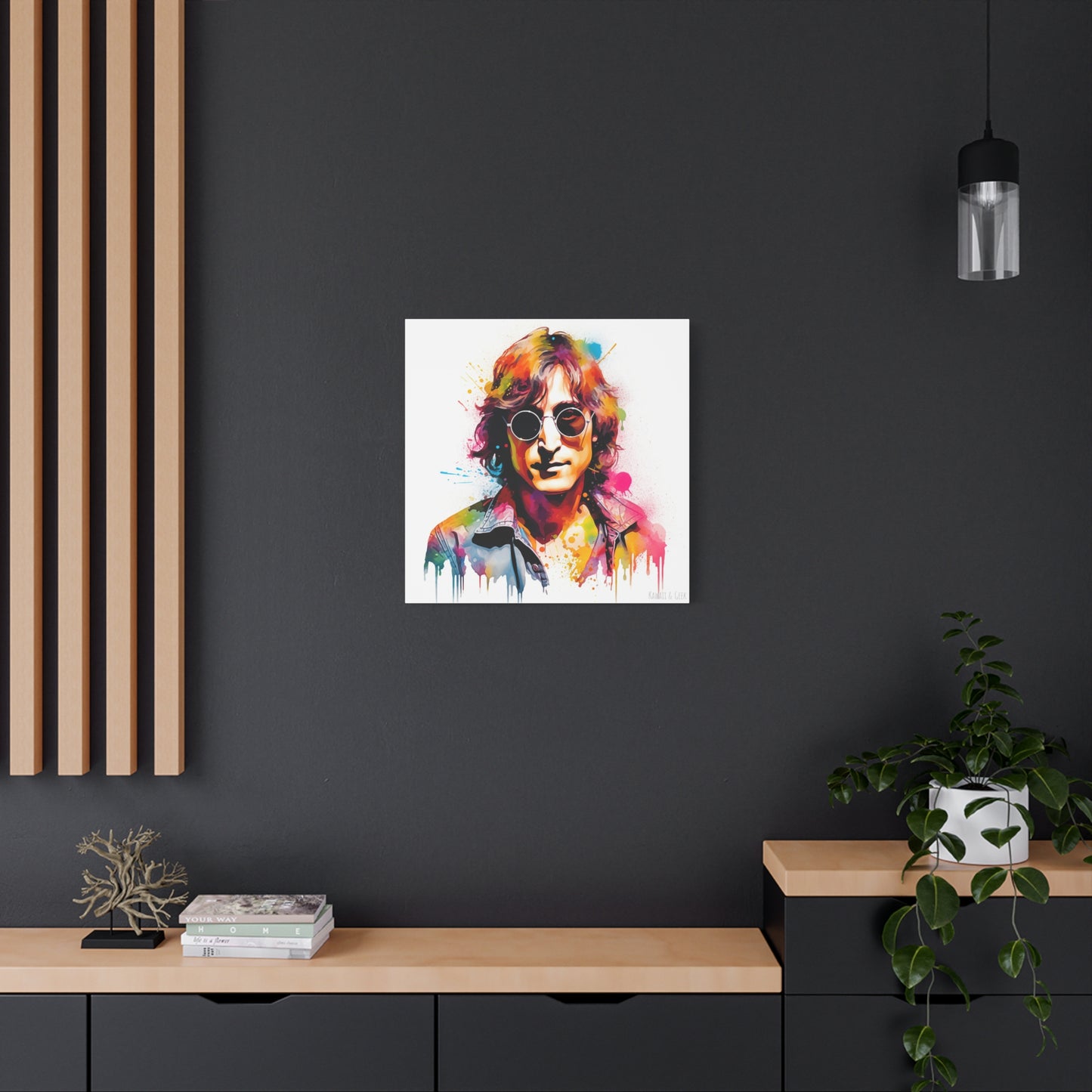 John Lennon Watercolor Art: Cotton Canvas Tribute