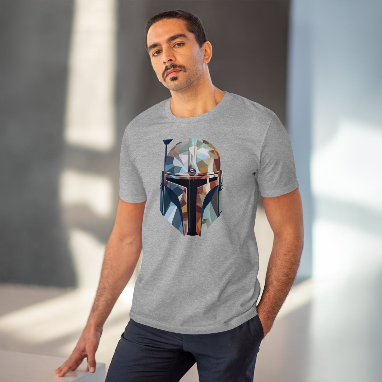 The Mandalorian Polygonal T-Shirt - Embrace Interstellar Adventure - Star Wars