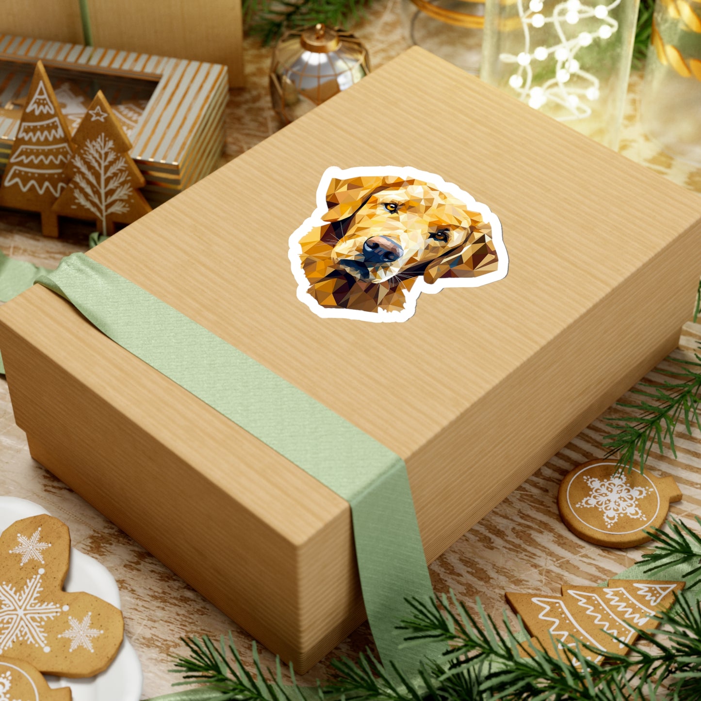 Golden Retriever Sticker - Unleash Doggo Elegance