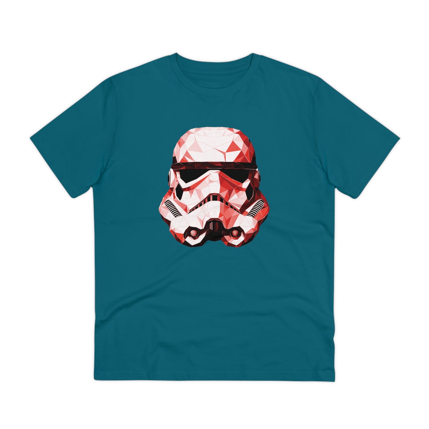 Stormtrooper Polygonal T-Shirt - Red Edition - Embrace Galactic Precision - Star Wars