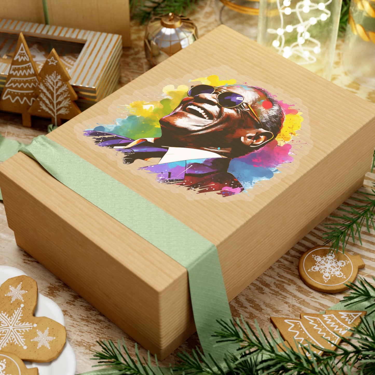 Ray Charles Watercolor-Style Sticker