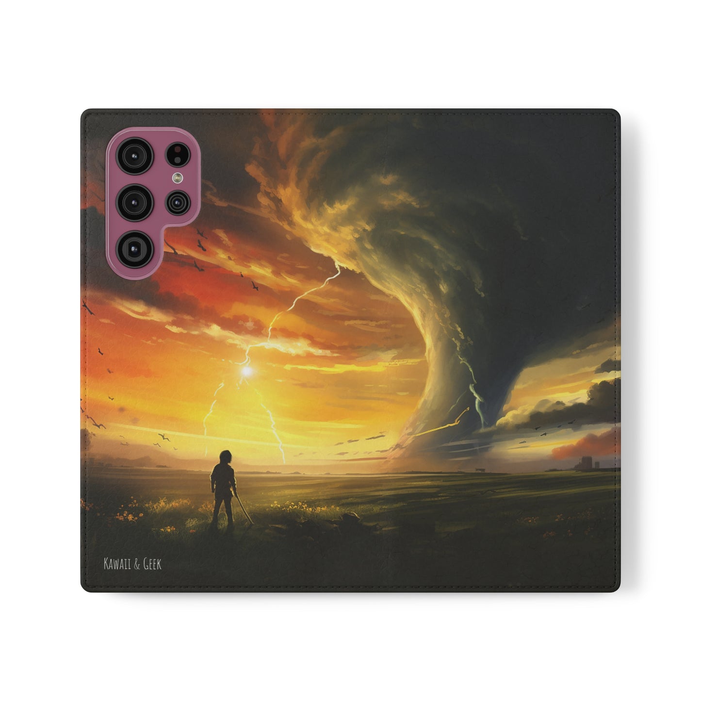 Apocalyptic Tornado Kids Flip Phone Case