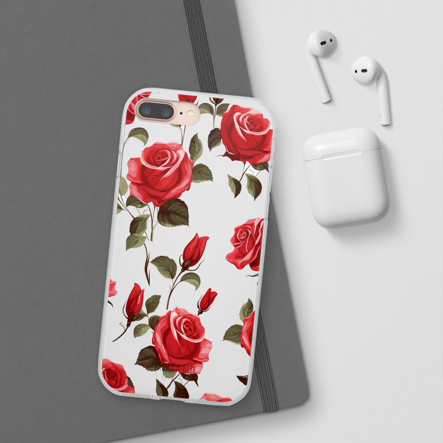 Delicate Rose Flexi Transparent Phone Case