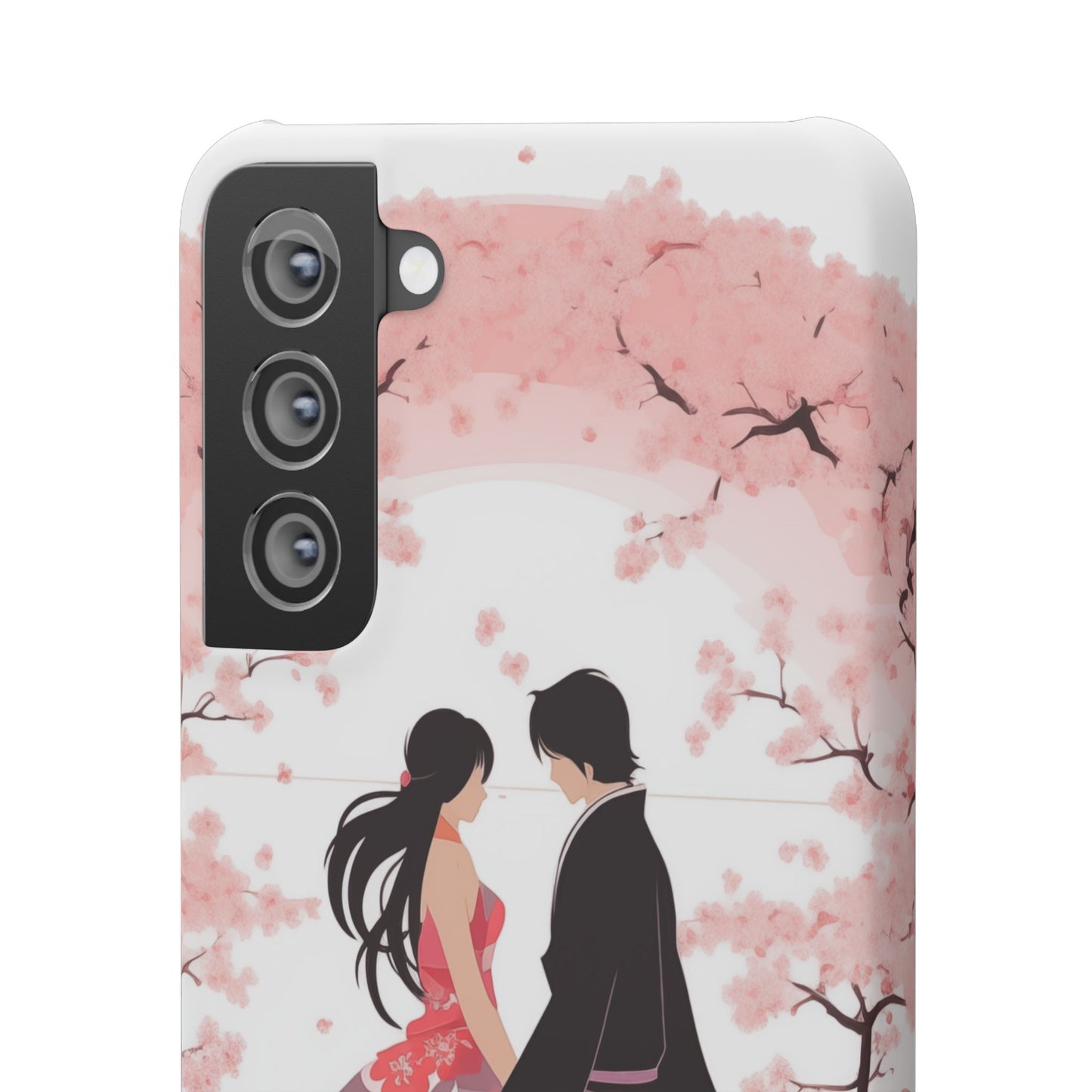 Japanese Blossom Love Premium Phone Case - Valentine's Cherry Tree Design