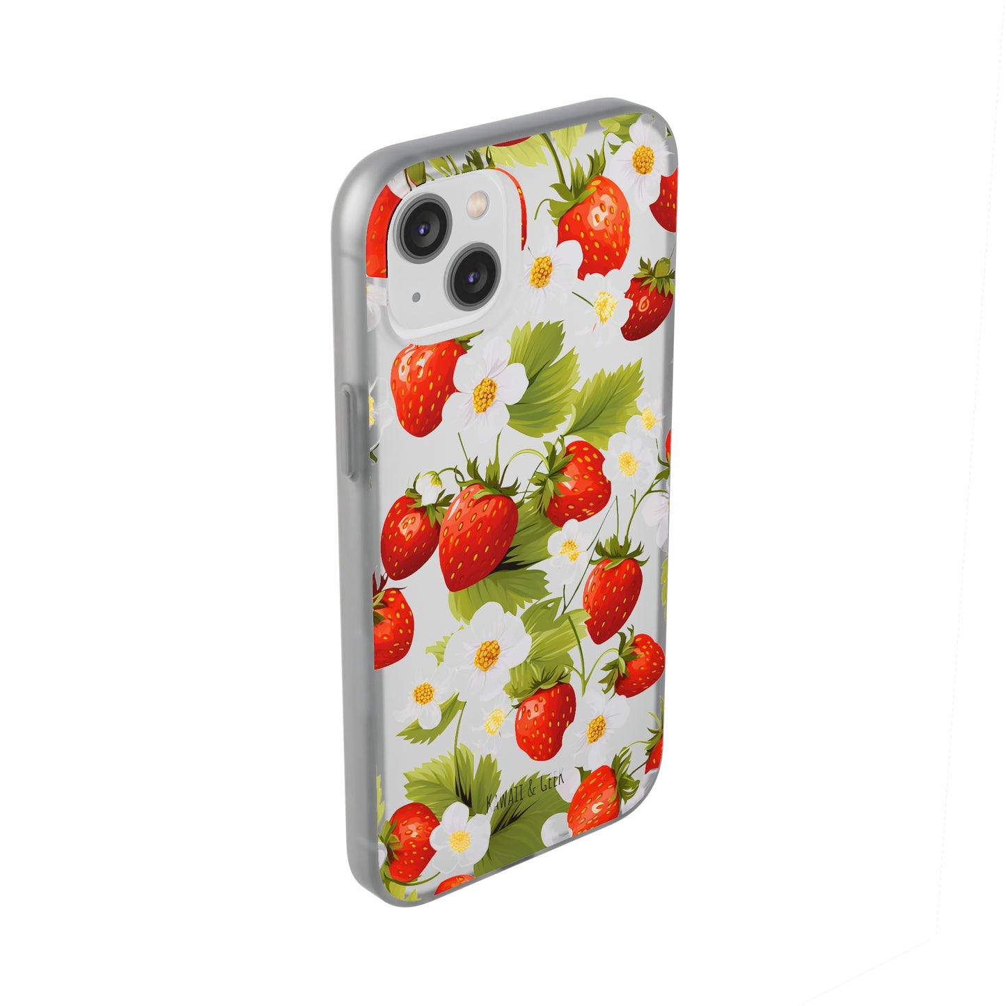 Strawberries & Florals Flexi and Transparent Phone Case