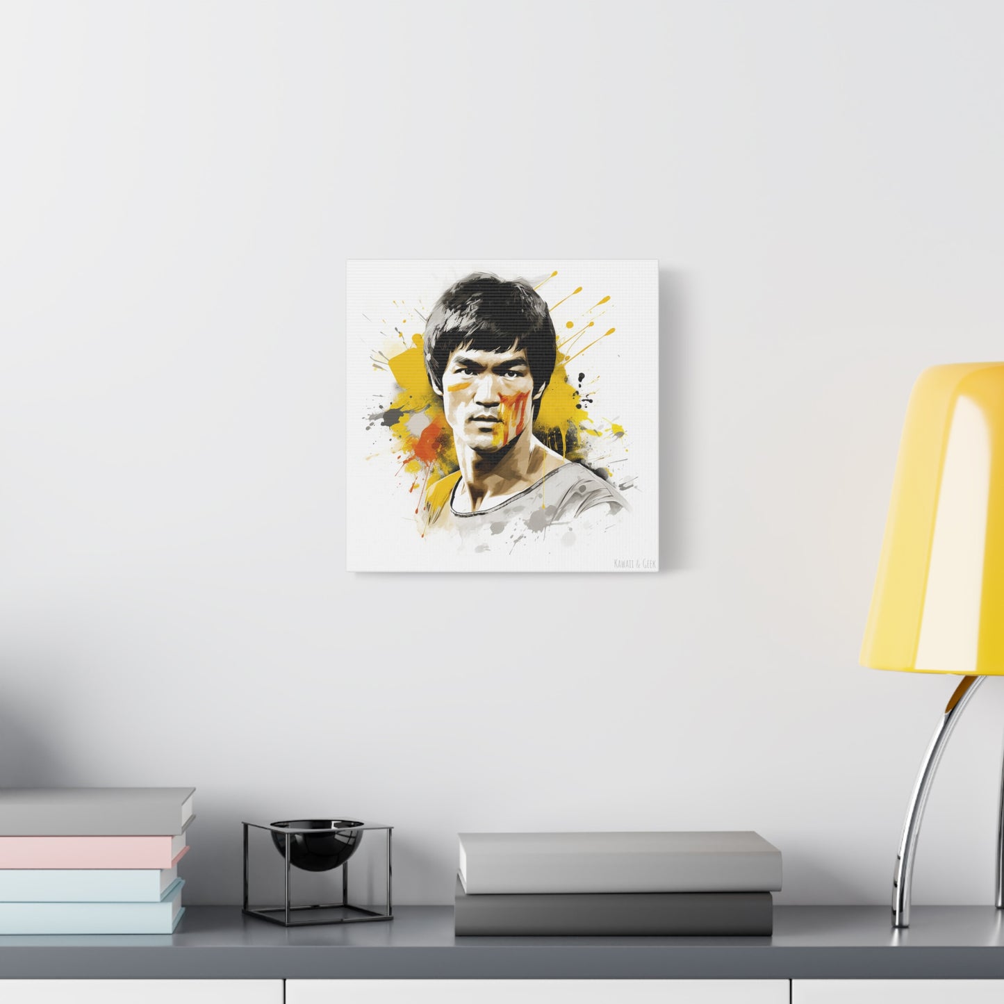 Bruce Lee Watercolor Art: Dynamic Cotton Canva