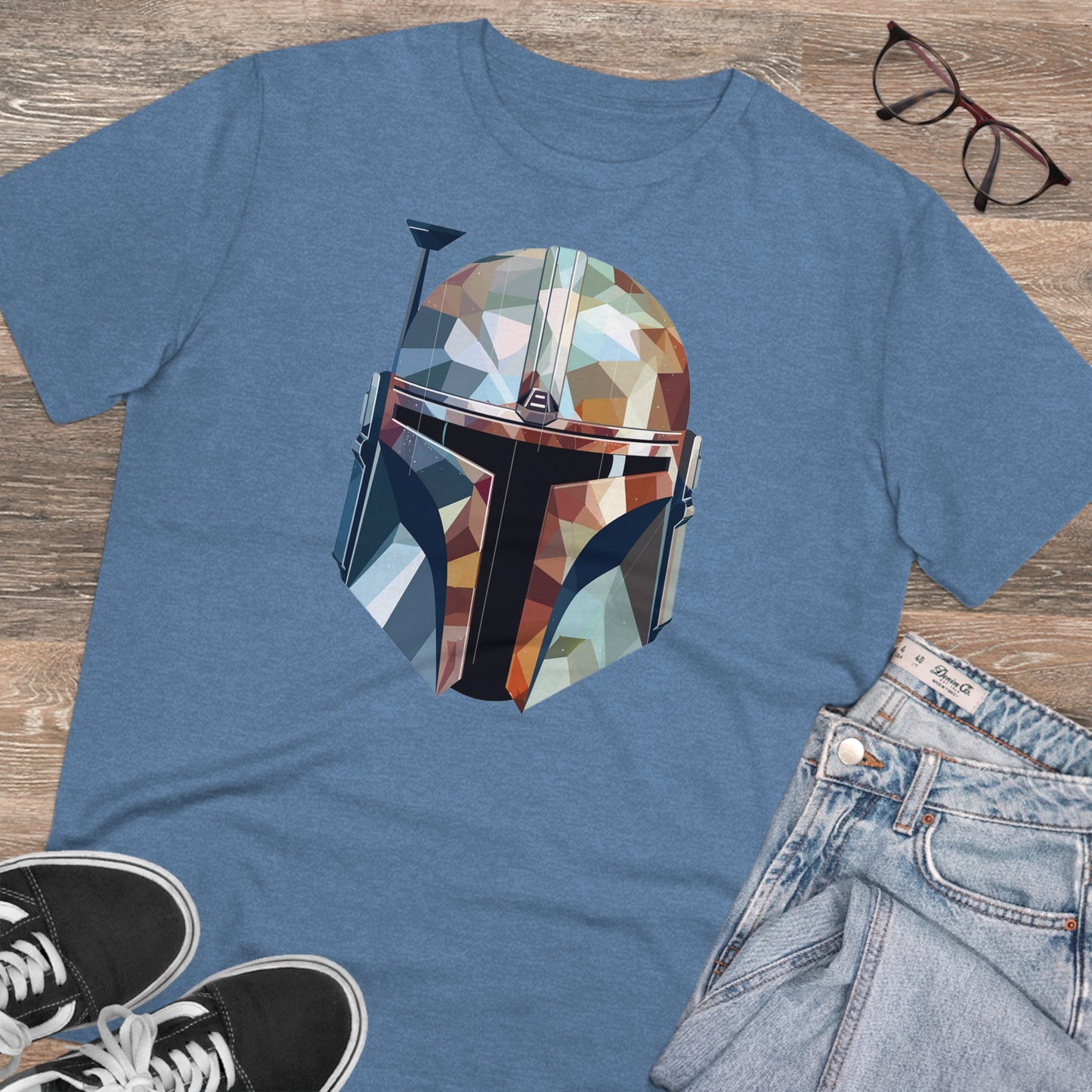 The Mandalorian Polygonal T-Shirt - Embrace Interstellar Adventure - Star Wars