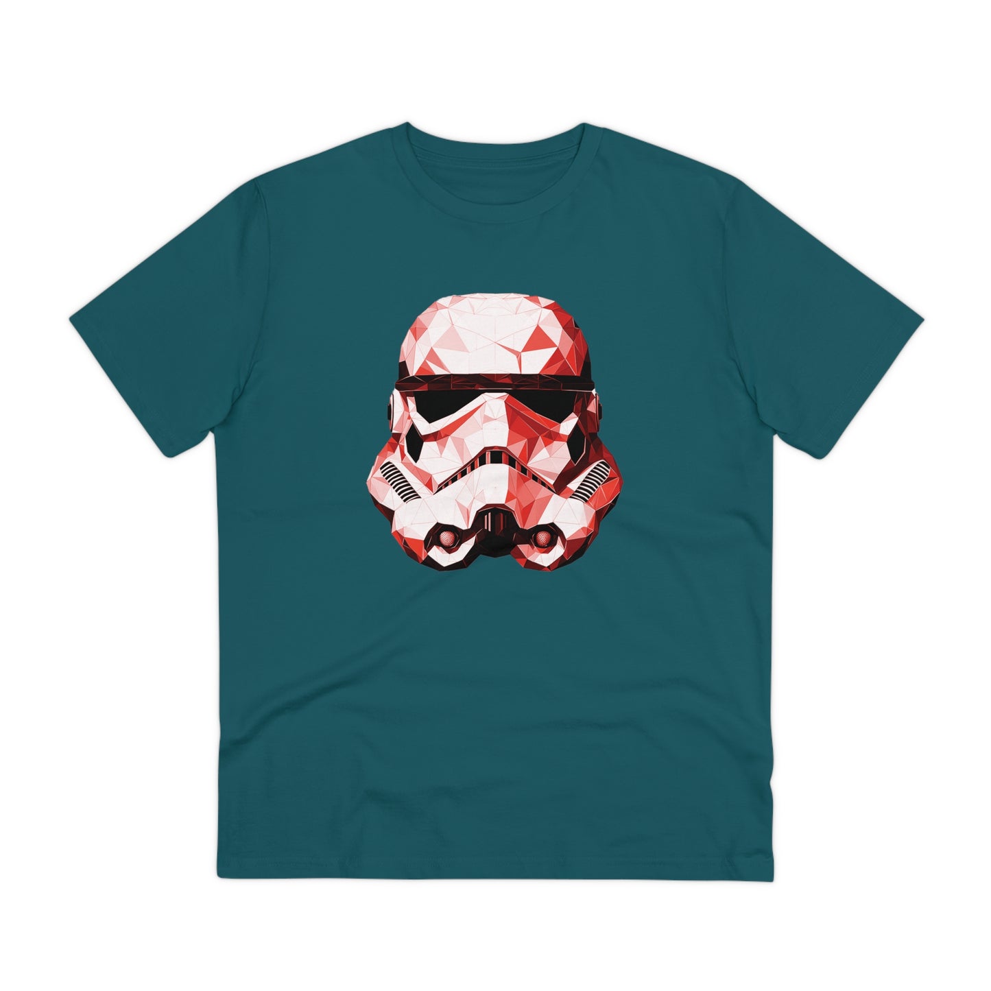 Stormtrooper Polygonal T-Shirt - Red Edition - Embrace Galactic Precision - Star Wars