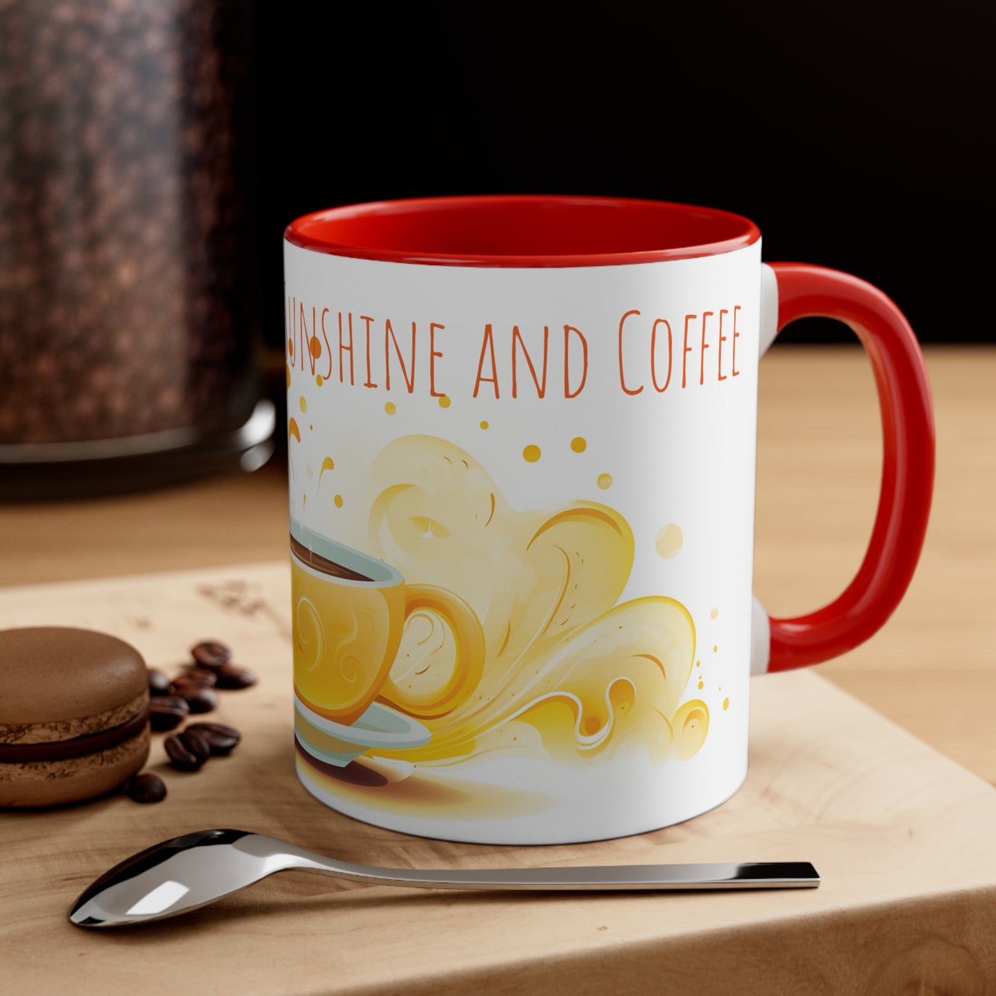 Good Morning Sunshine and Coffee Mug: Cheerful Sun Design