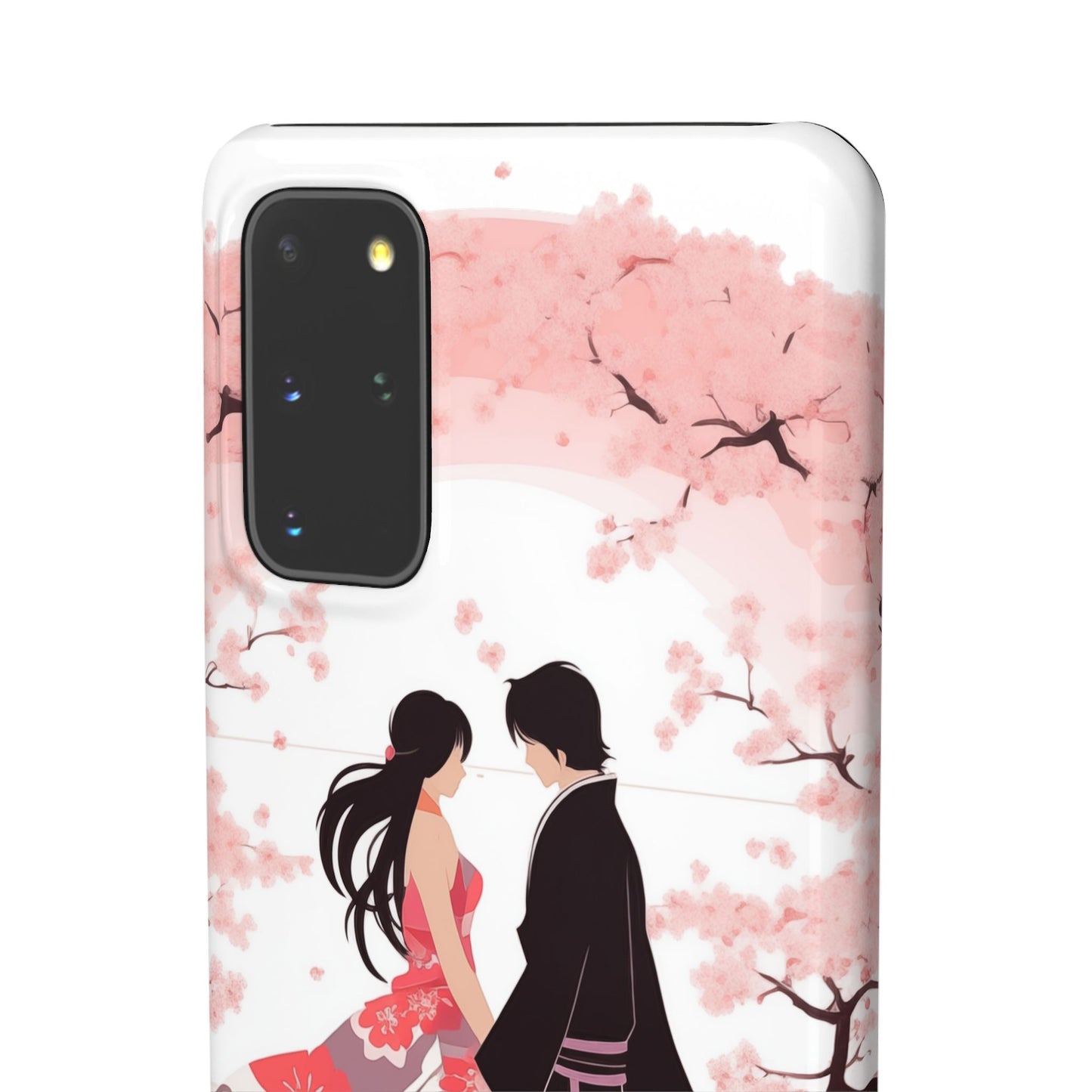 Japanese Blossom Love Premium Phone Case - Valentine's Cherry Tree Design