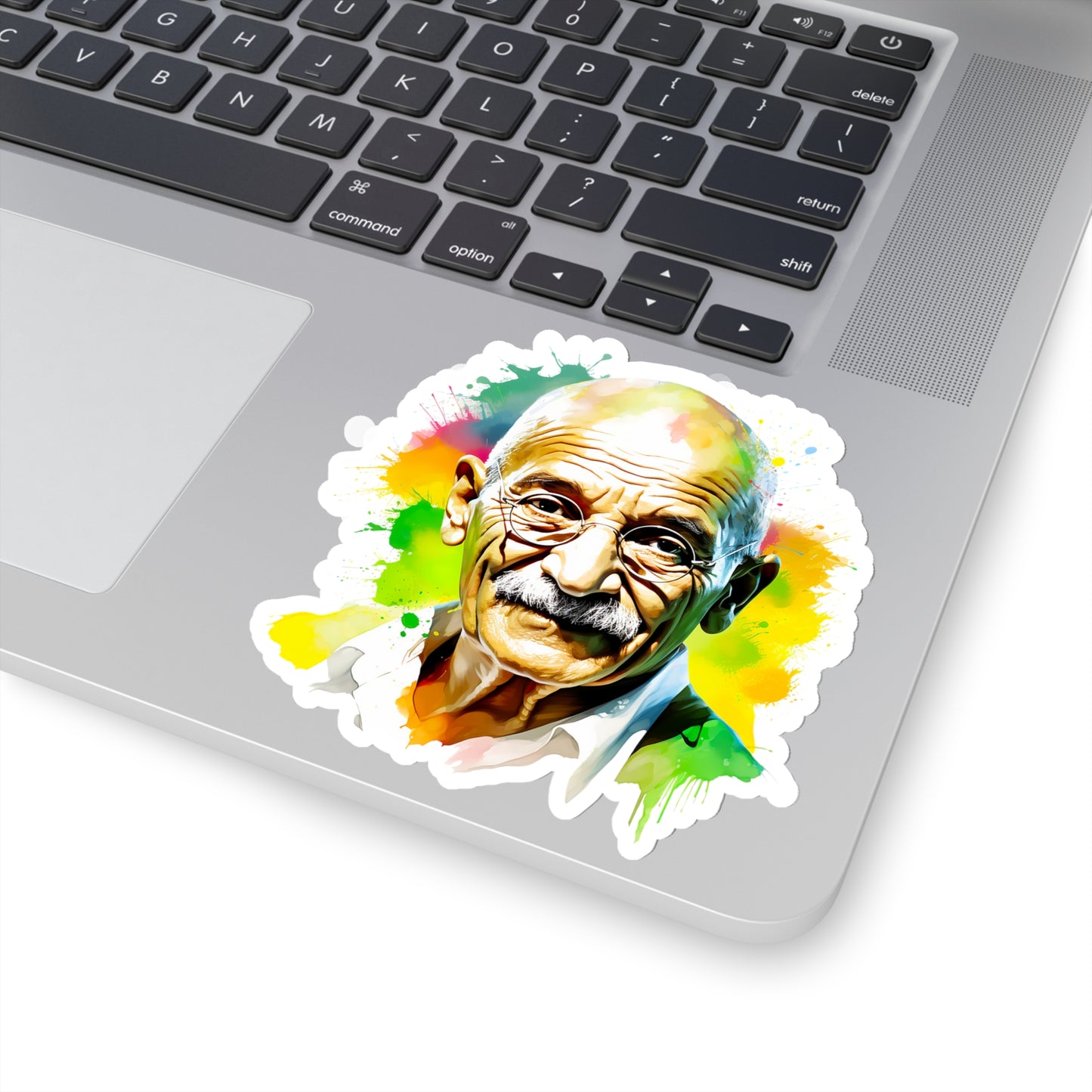 Gandi Sticker in Watercolor Style