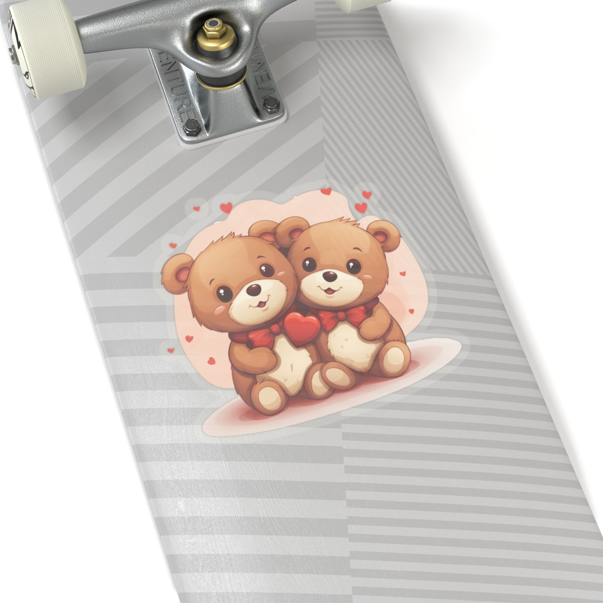 Valentine's Teddy Bear Heart Sticker