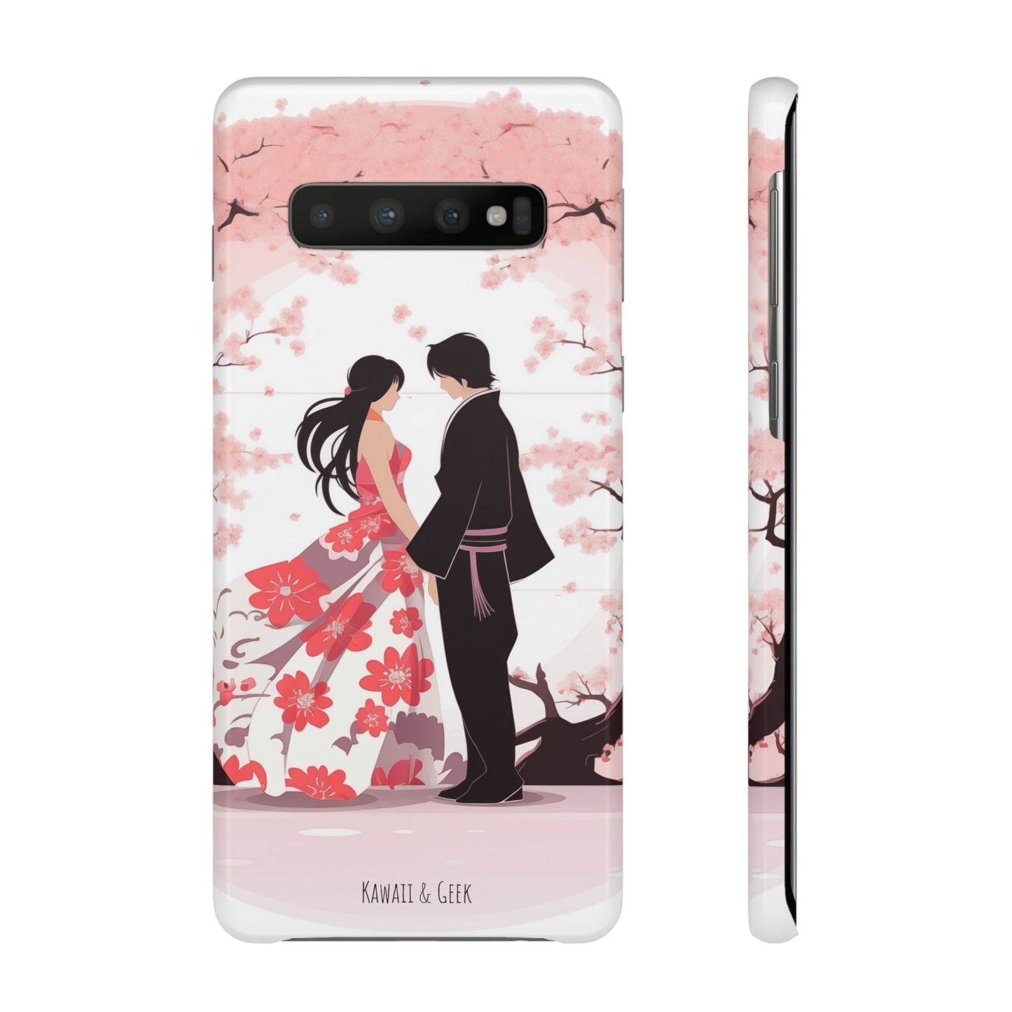 Japanese Blossom Love Premium Phone Case - Valentine's Cherry Tree Design