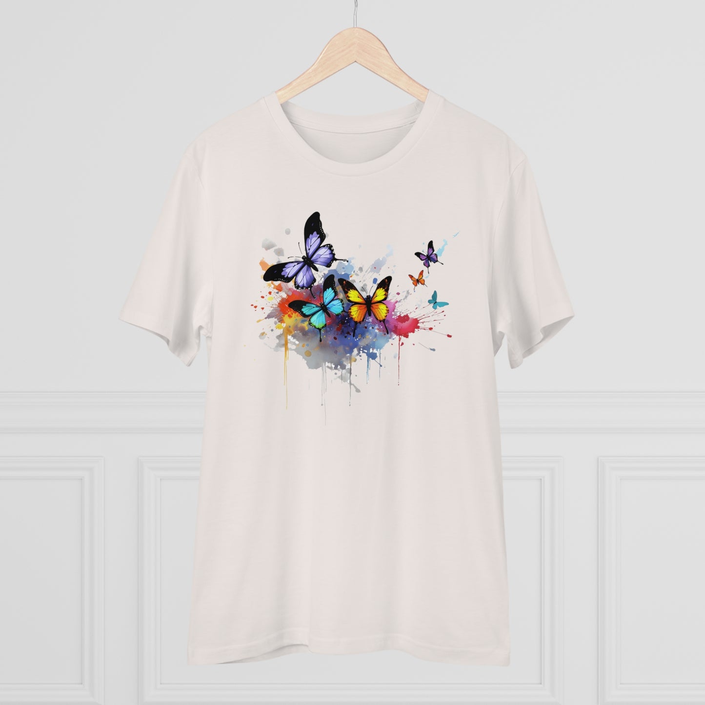 Butterflies Eco-Friendly T-Shirt - Embrace Nature's Vibrant Beauty in Watercolor Style