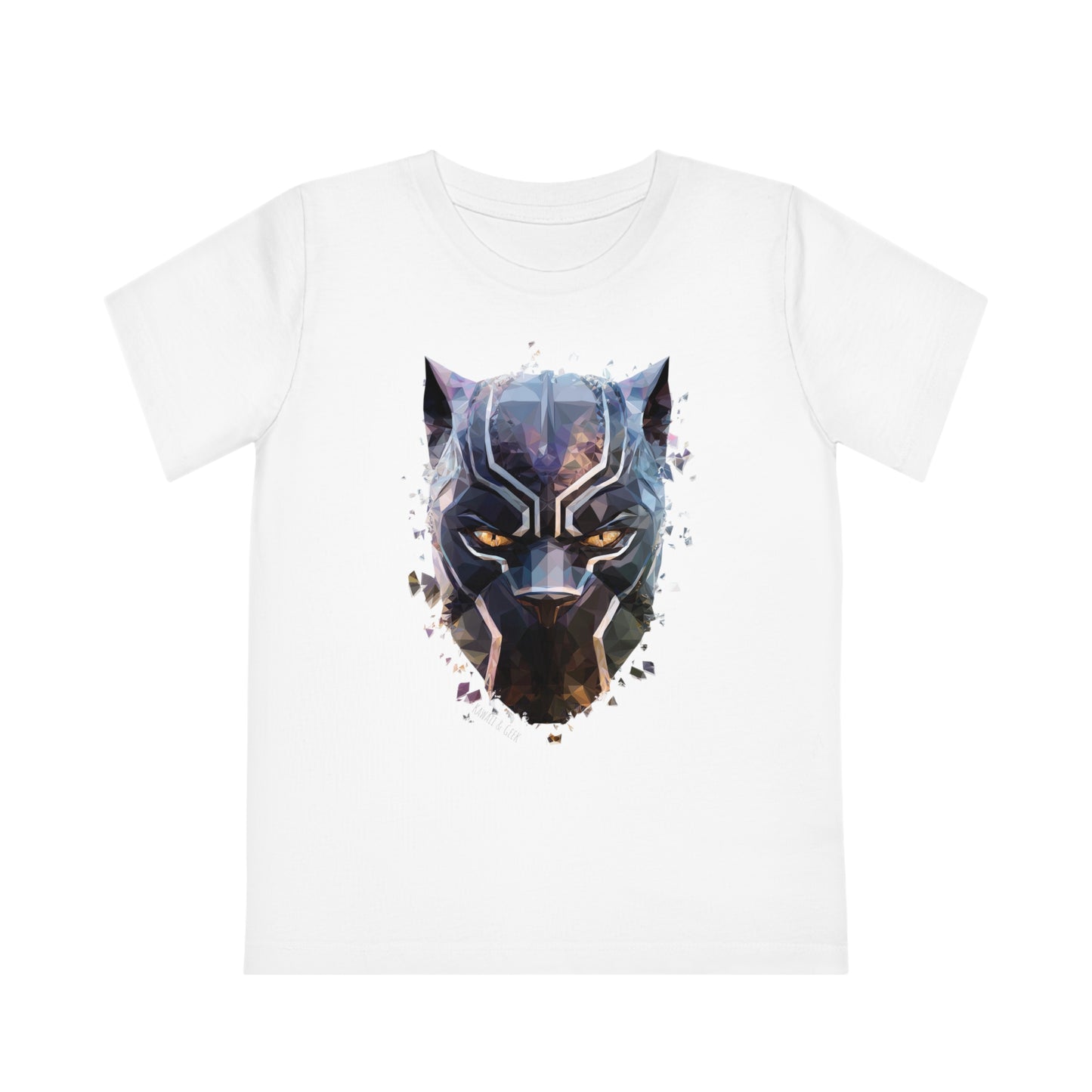 Black Panther Polygonal Kids T-Shirt - Embrace Superhero Vibes