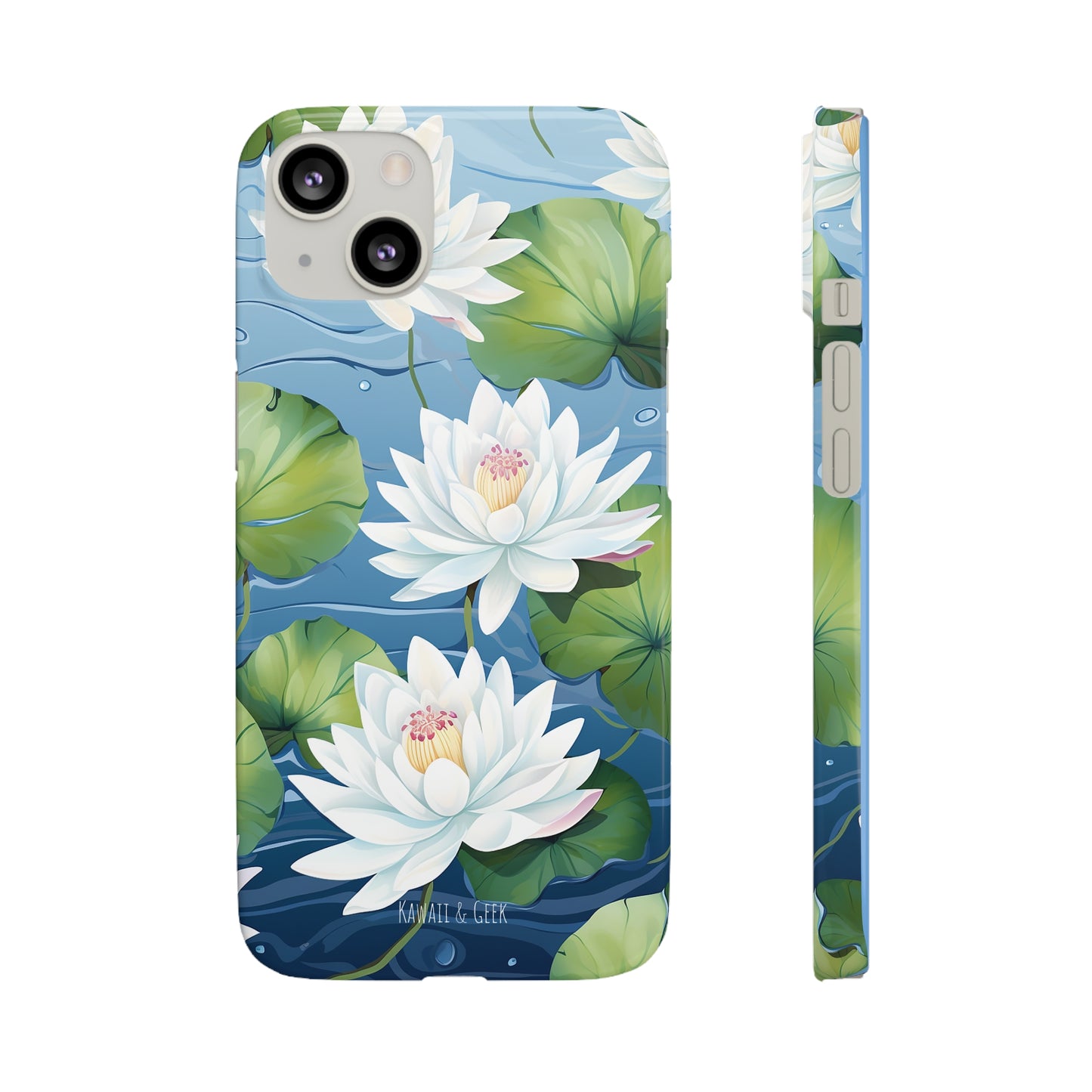 Elegant Water Lilies: Premium Phone Case