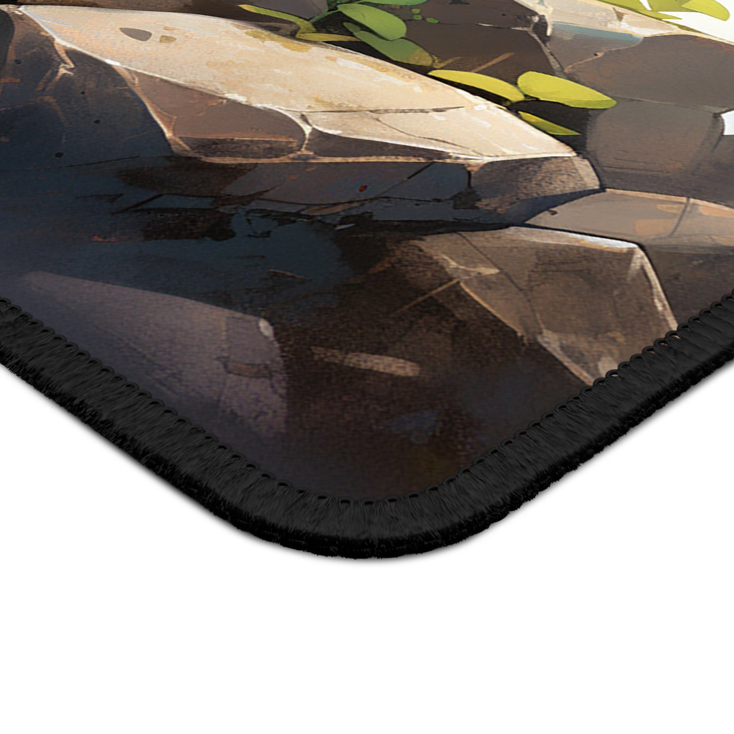 Baby Yoda Grogu Gaming Mouse Pad: Meditating on a Pile of Rocks