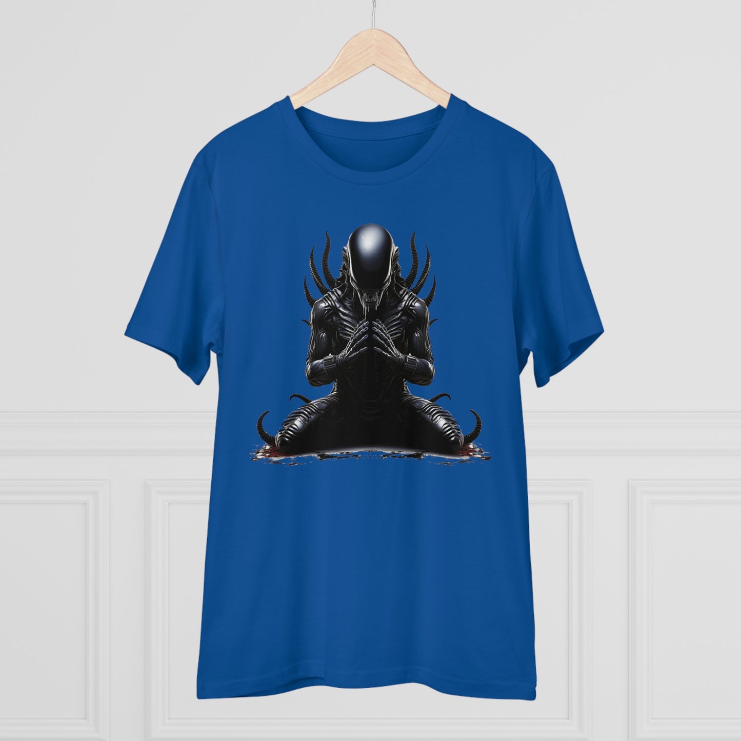Eco-Friendly Zen Alien Xenomorph T-shirt - Embrace Galactic Serenity